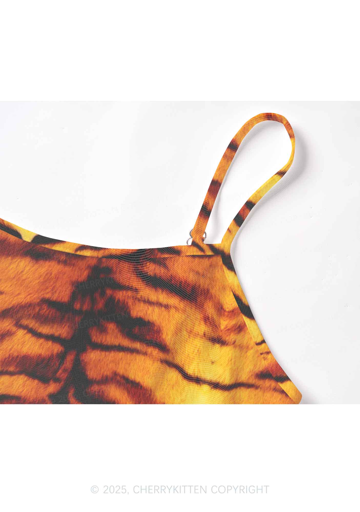 Wild Tiger Texture Y2K Mesh Cami Tank Cherrykitten - Image 5