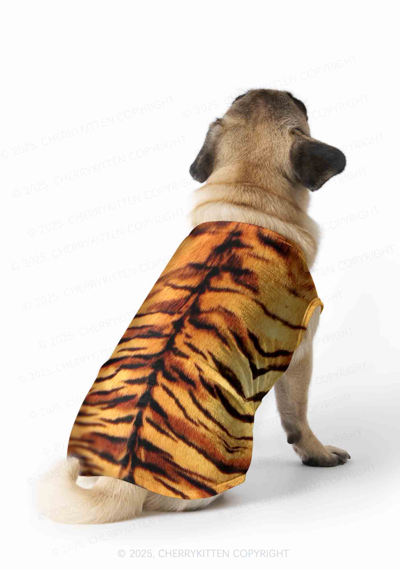 Wild Tiger Texture Y2K Pet Tank Top Cherrykitten - Image 2