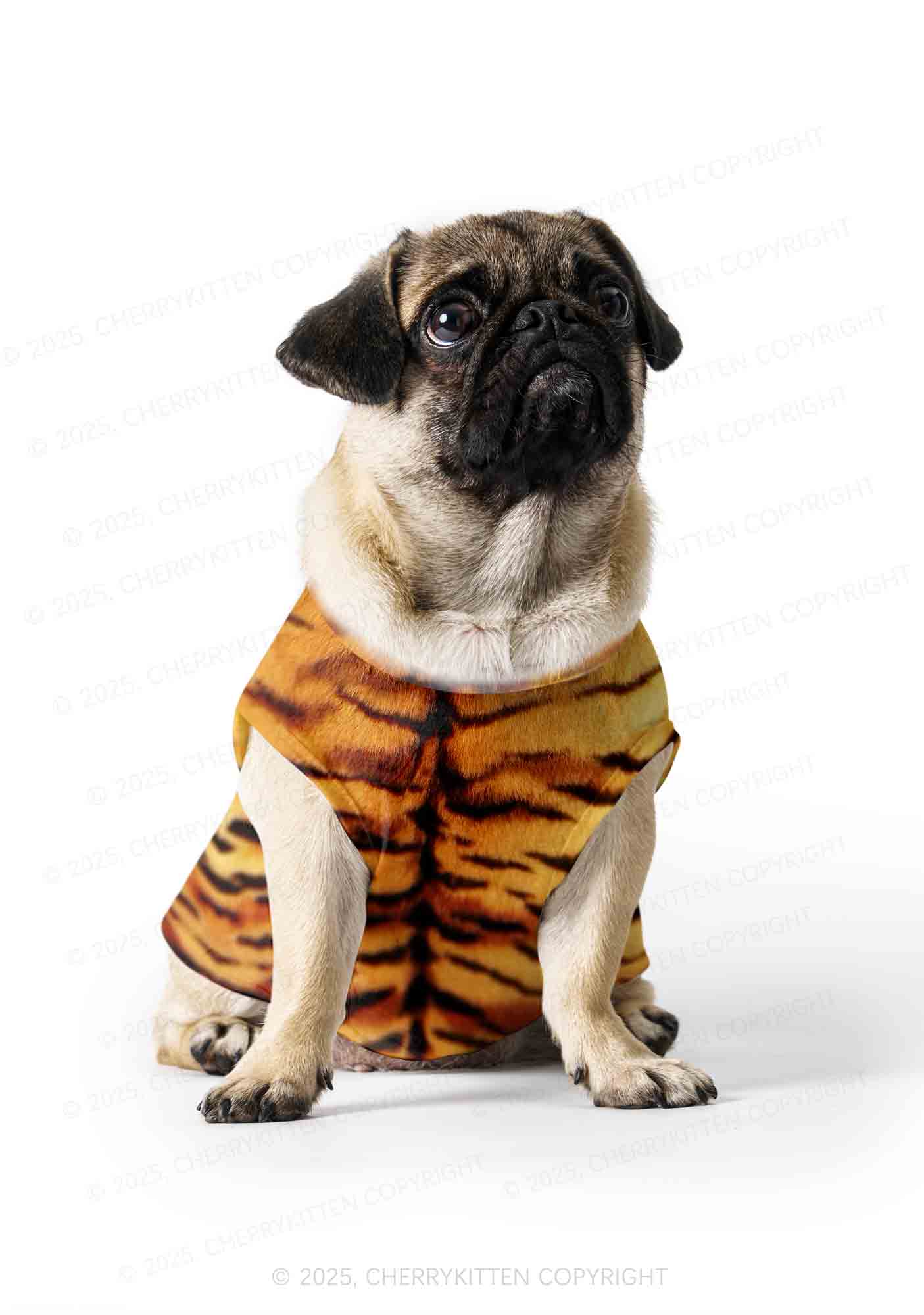 Wild Tiger Texture Y2K Pet Tank Top Cherrykitten - Image 3