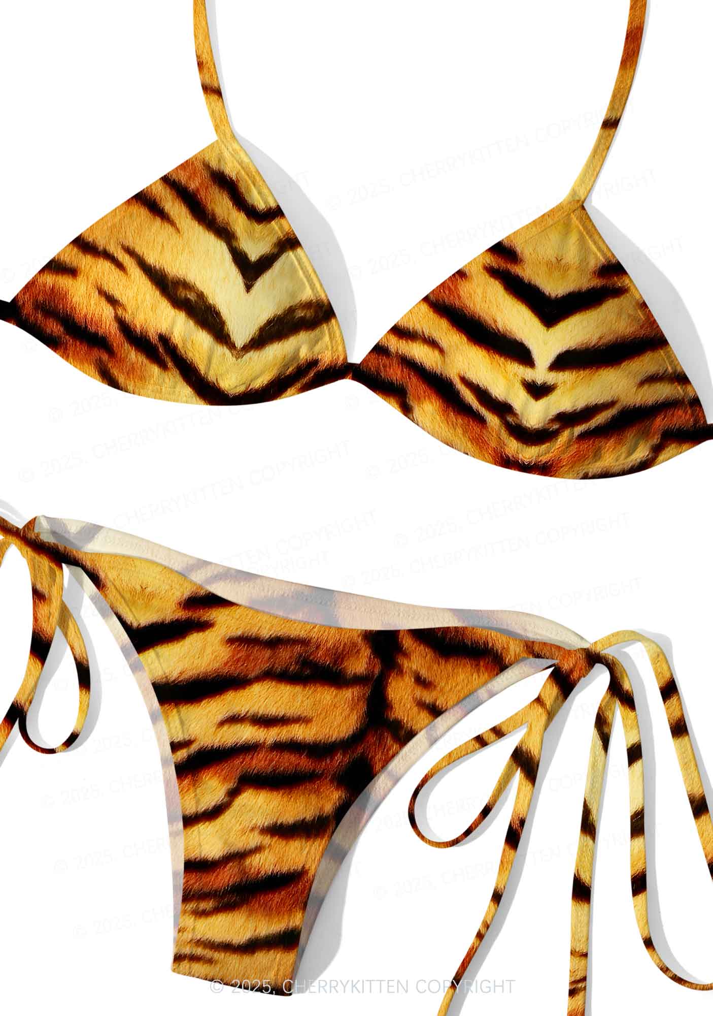 Wild Tiger Texture Y2K Print Bikini Set Cherrykitten - Image 3