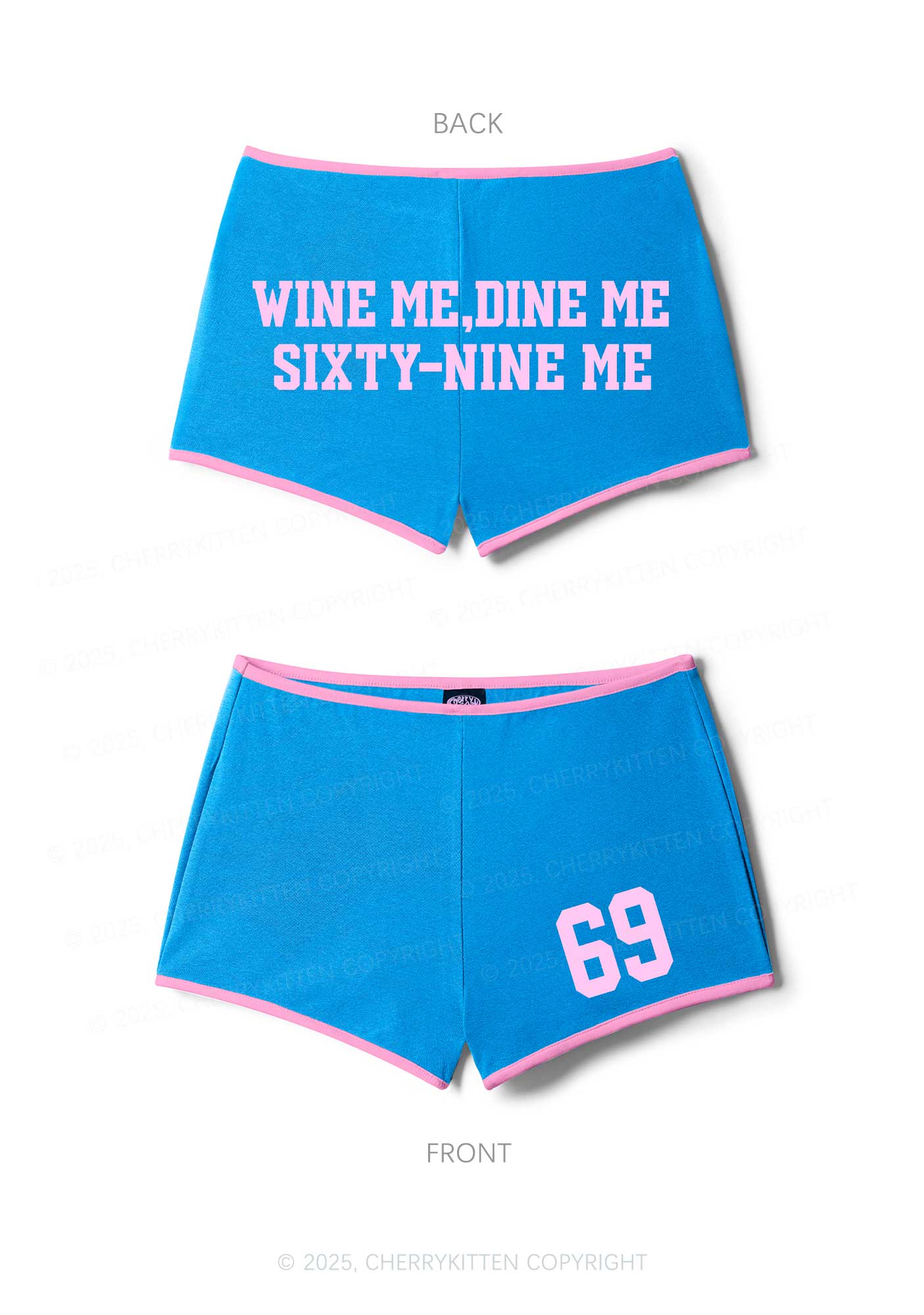 Wine Me Dine Me Y2K Booty Shorts Cherrykitten - Image 5