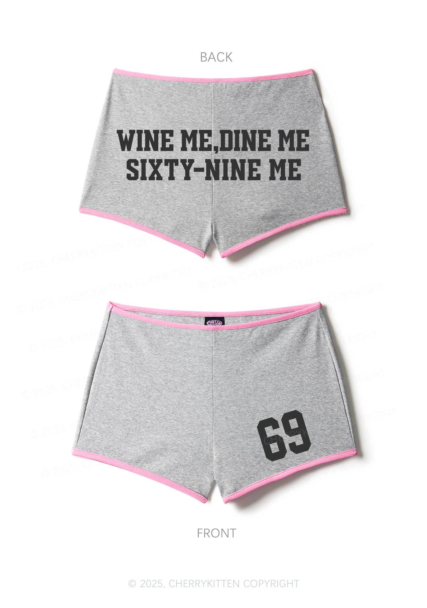 Wine Me Dine Me Y2K Booty Shorts Cherrykitten - Image 7