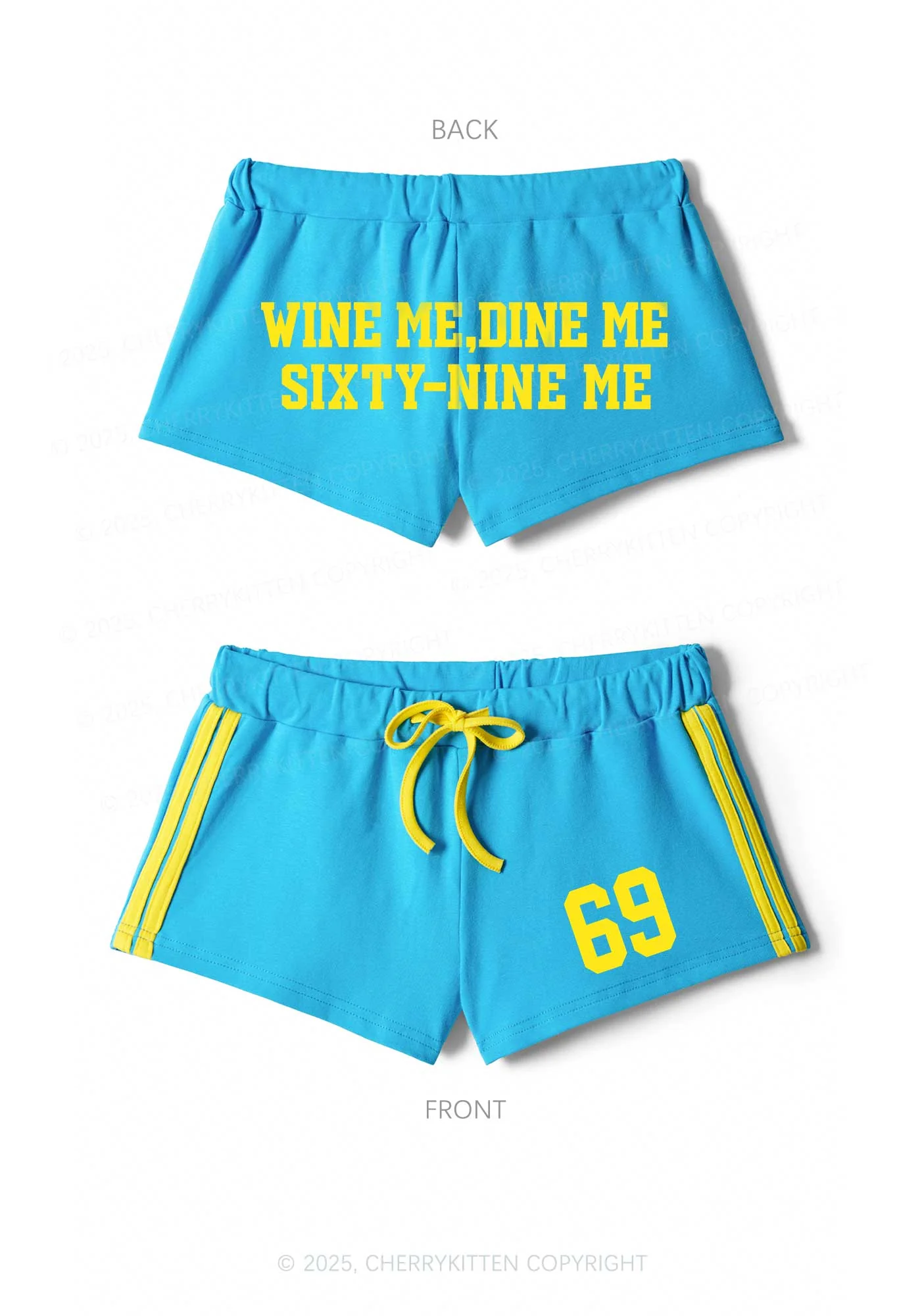 Wine Me Dine Me Y2K Drawstring Mini Shorts Cherrykitten - Image 5