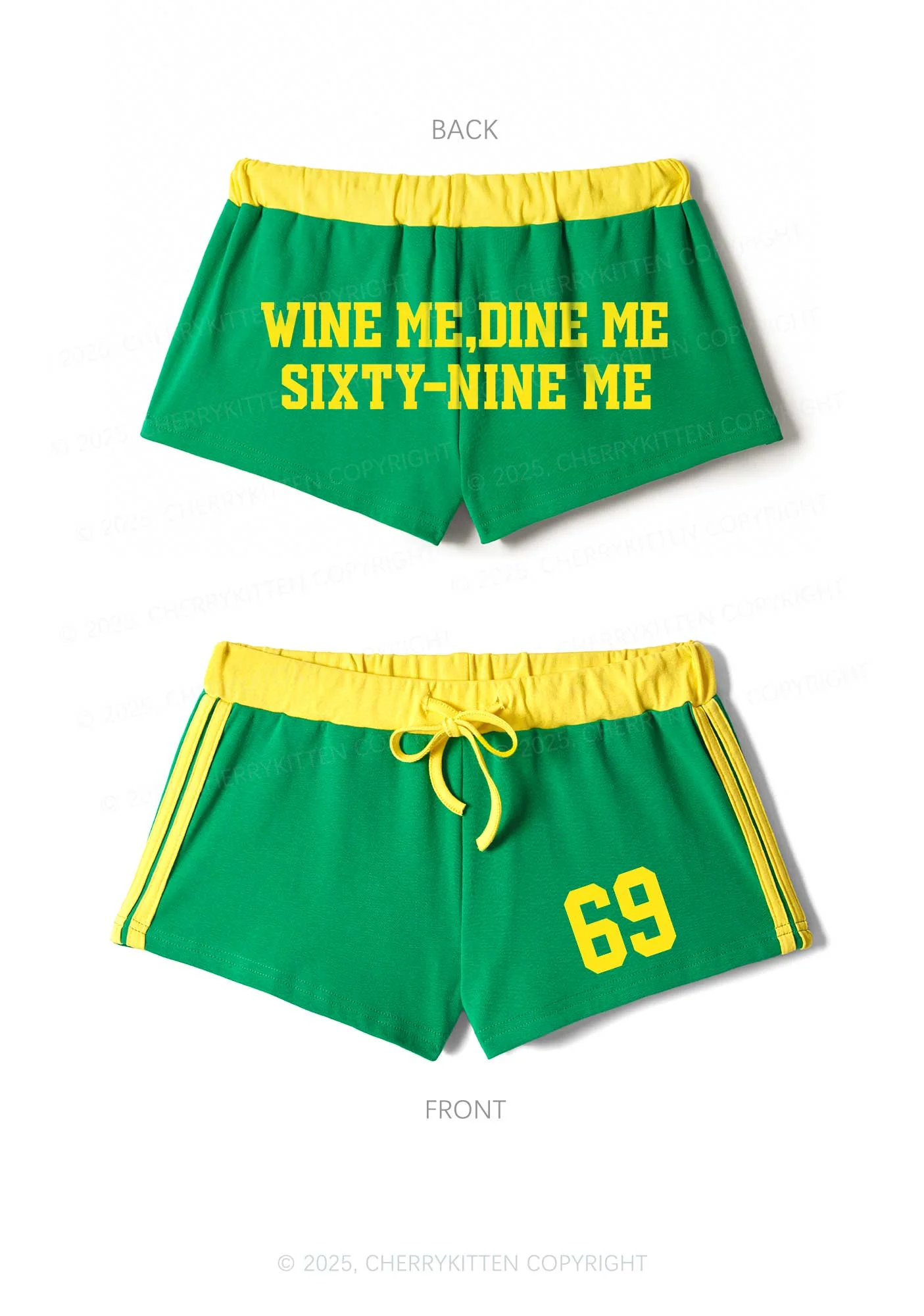 Wine Me Dine Me Y2K Drawstring Mini Shorts Cherrykitten - Image 7