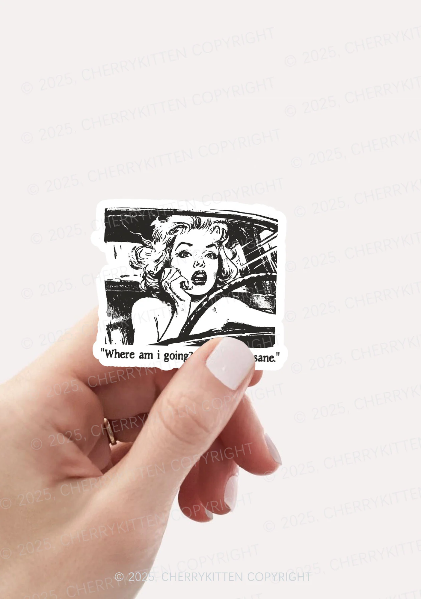 Woman Going Insane 1Pc Y2K Sticker Cherrykitten - Image 2