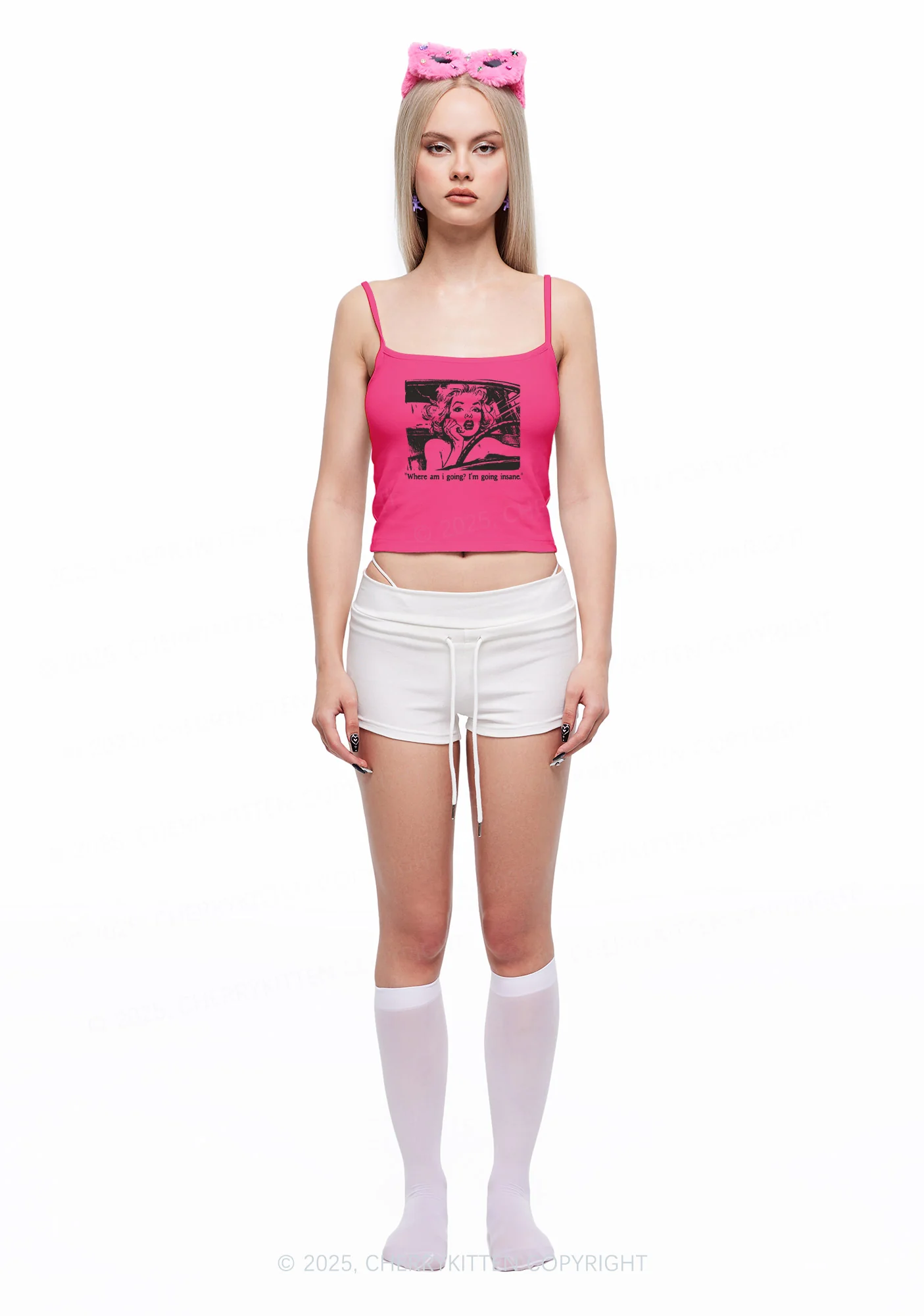 Woman Going Insane Y2K Spaghetti Strap Cami Cherrykitten - Image 2