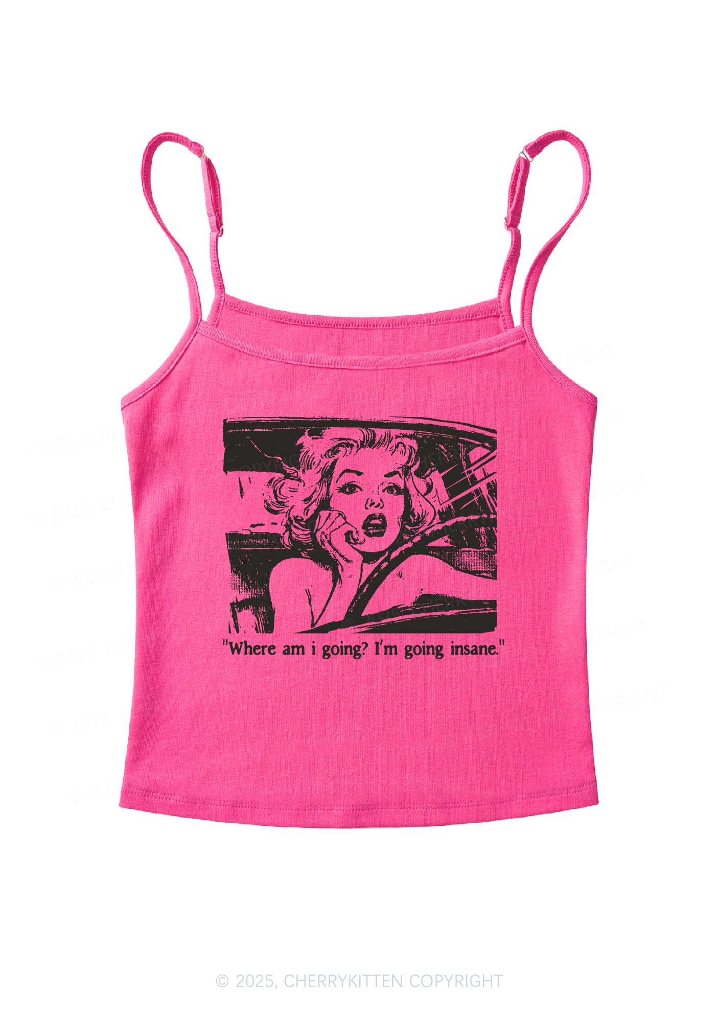 Woman Going Insane Y2K Spaghetti Strap Cami Cherrykitten - Image 5
