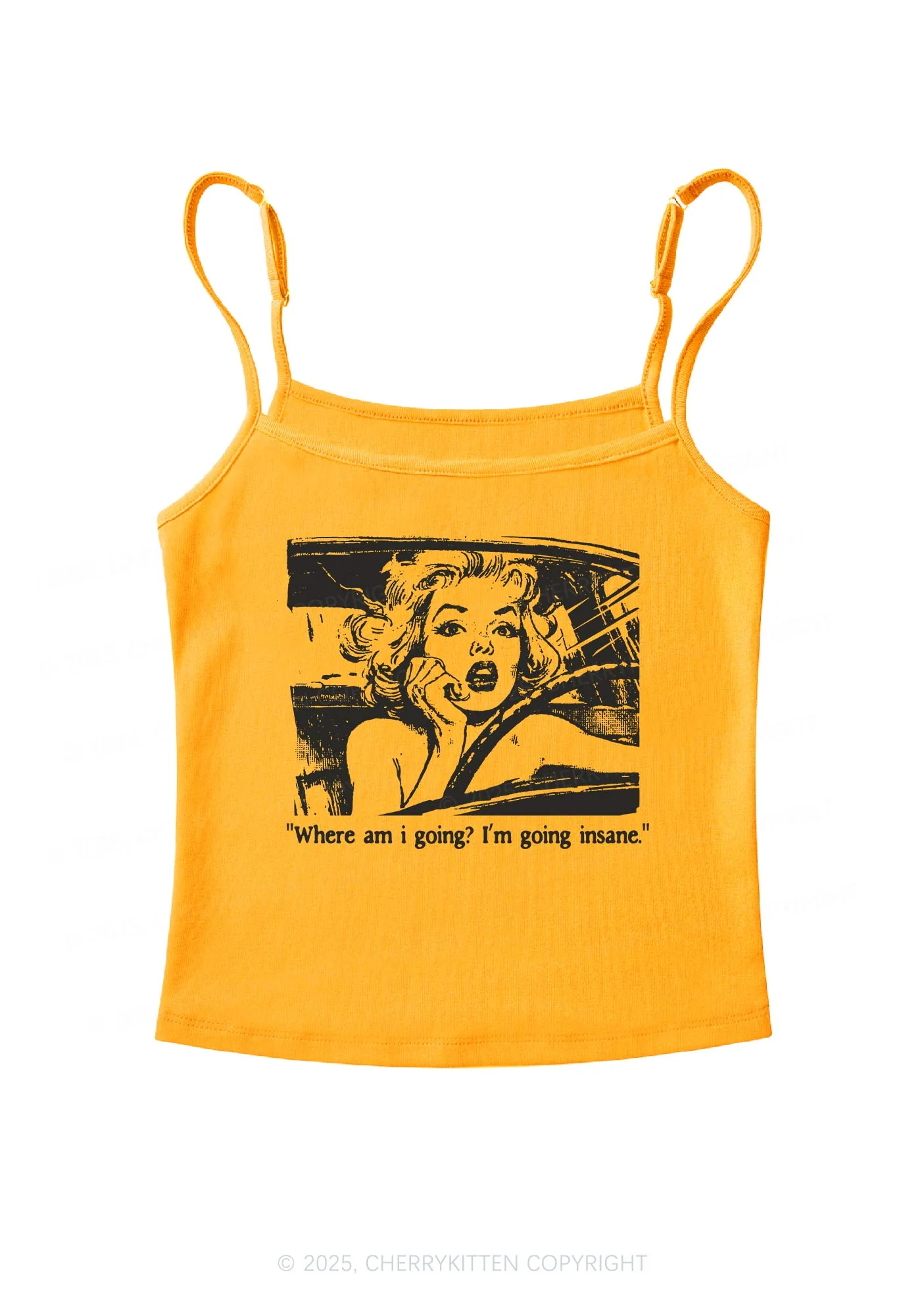 Woman Going Insane Y2K Spaghetti Strap Cami Cherrykitten - Image 6