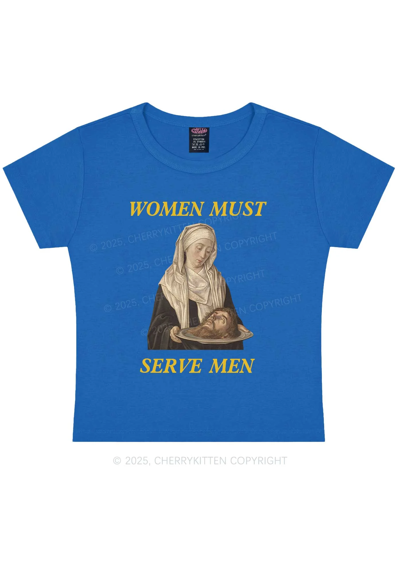 Women Must Serve Men Y2K Baby Tee Cherrykitten - Image 10