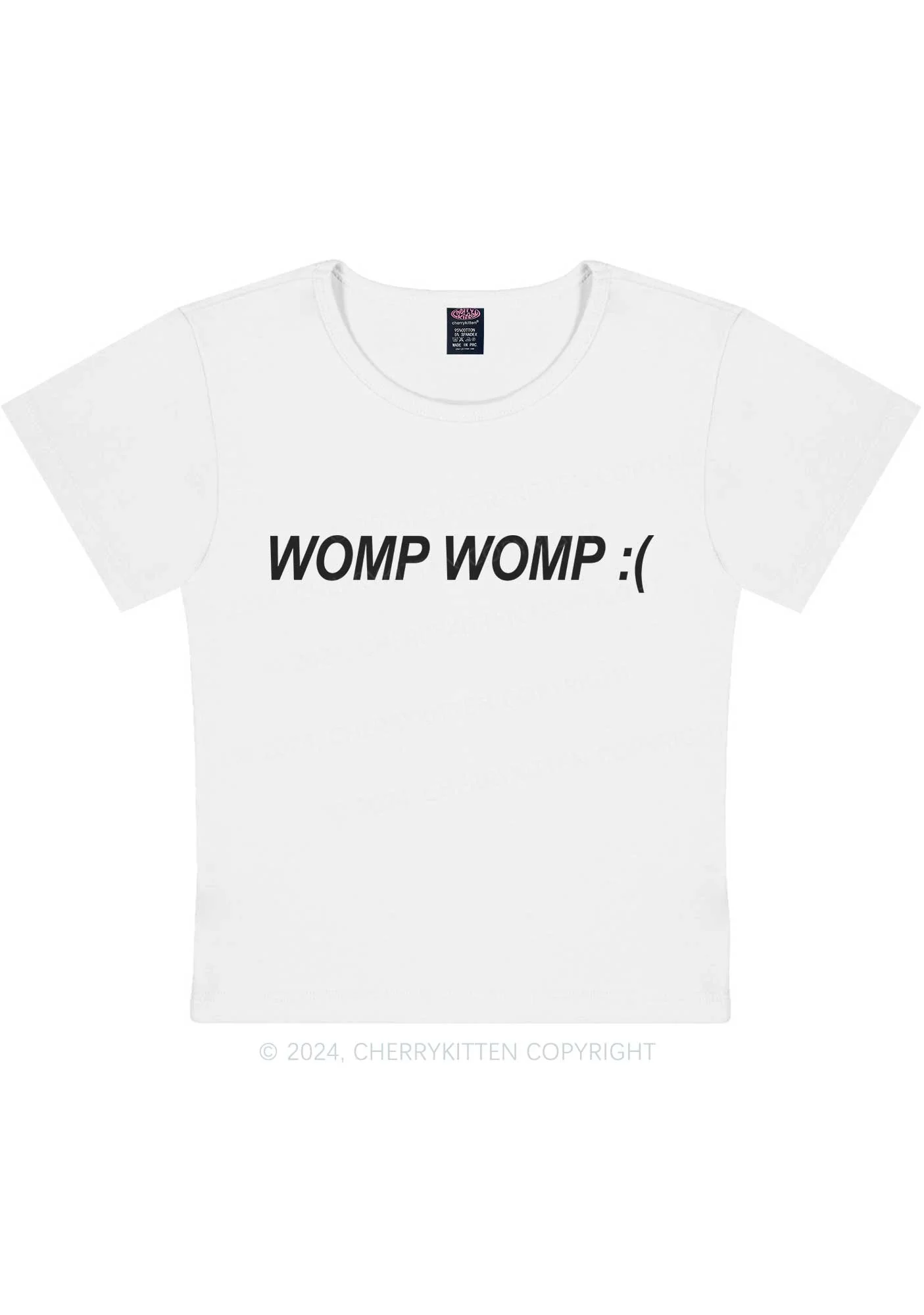 Womp Womp Y2K Baby Tee Cherrykitten - Image 4