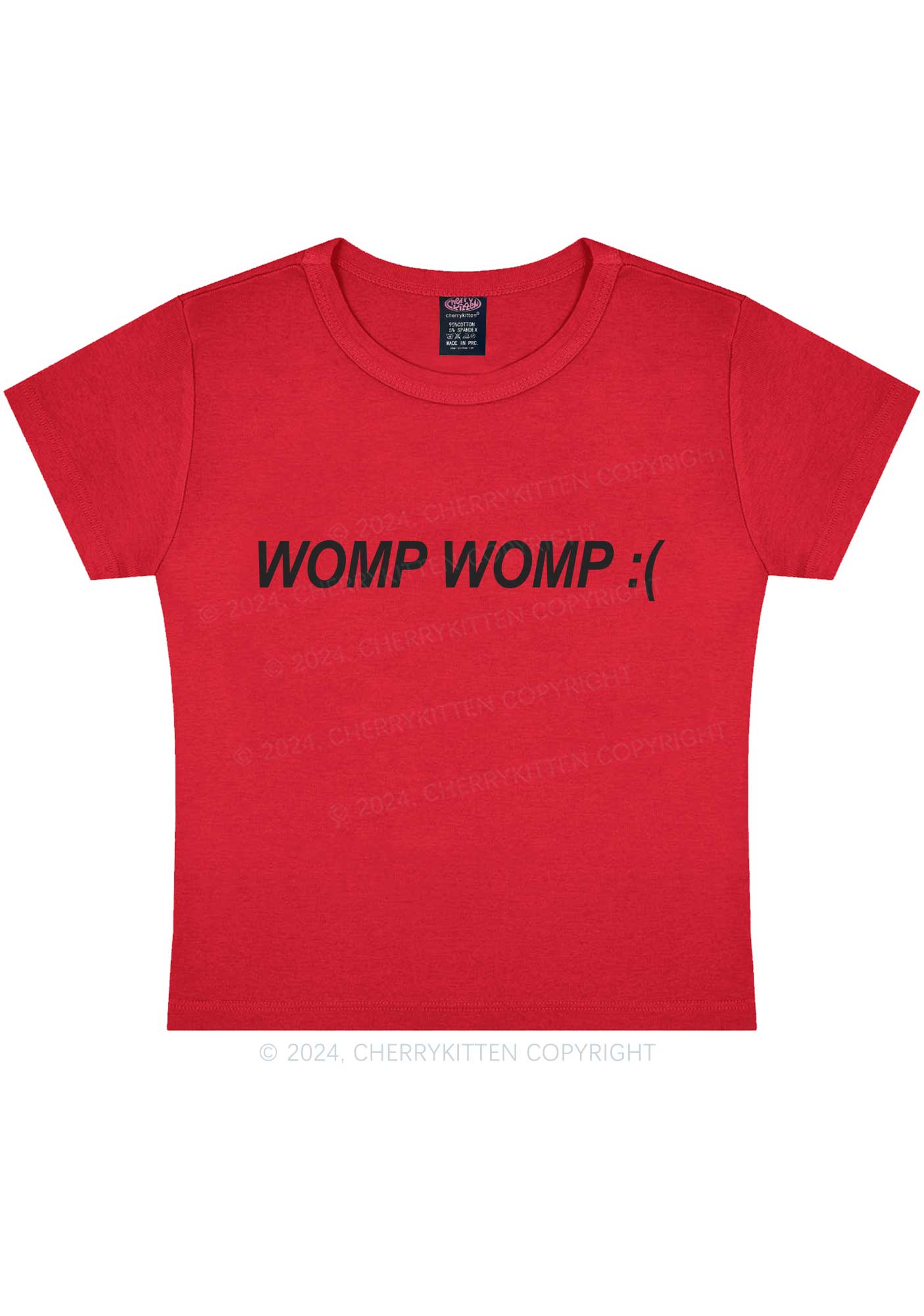 Womp Womp Y2K Baby Tee Cherrykitten - Image 5
