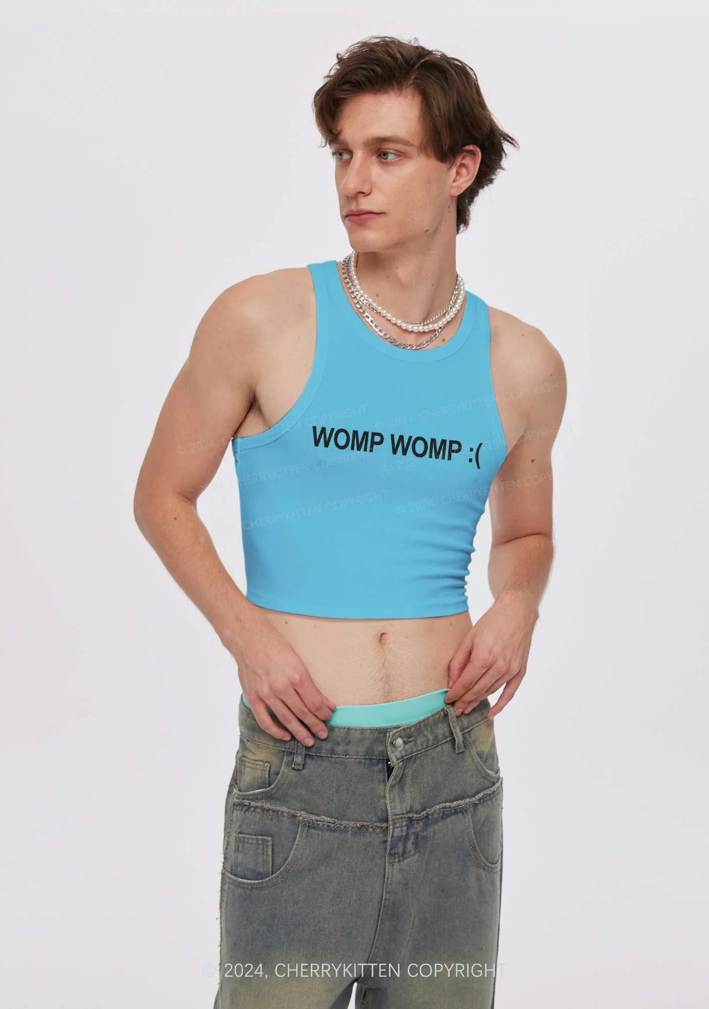 Womp Womp Y2K Crop Tank Top Cherrykitten - Image 2