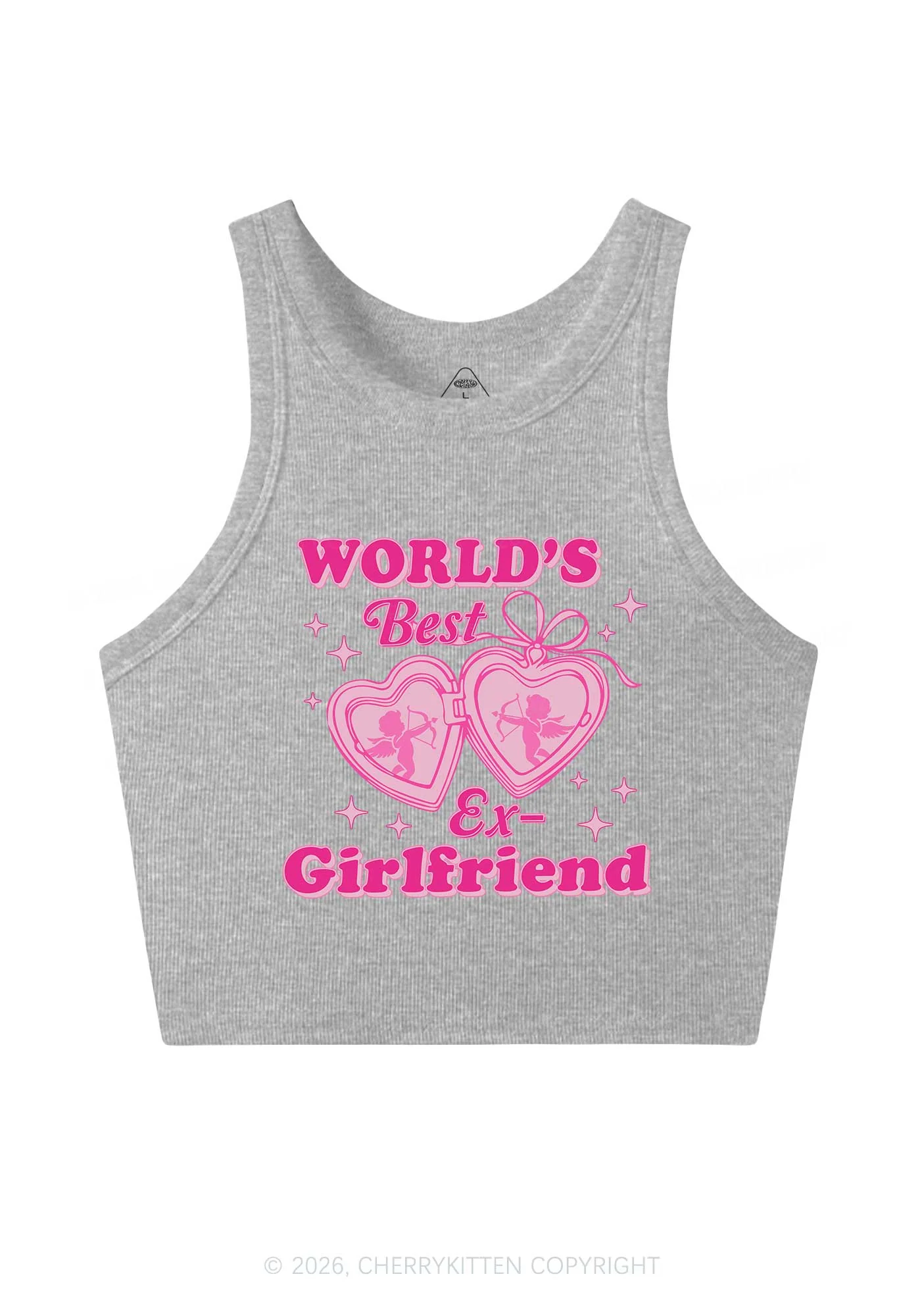 Worlds Best Ex GF Valentine's Day Y2K Crop Tank Top Cherrykitten - Image 4