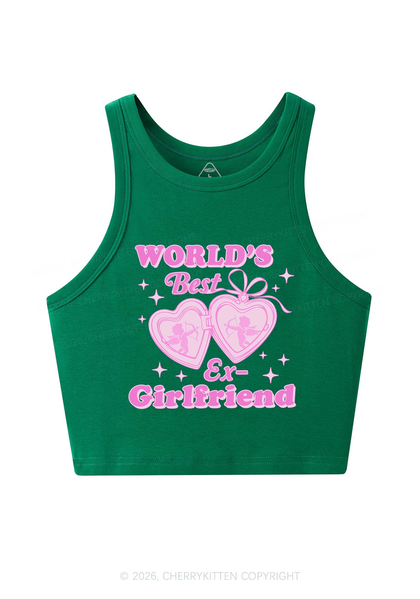 Worlds Best Ex GF Valentine's Day Y2K Crop Tank Top Cherrykitten - Image 6