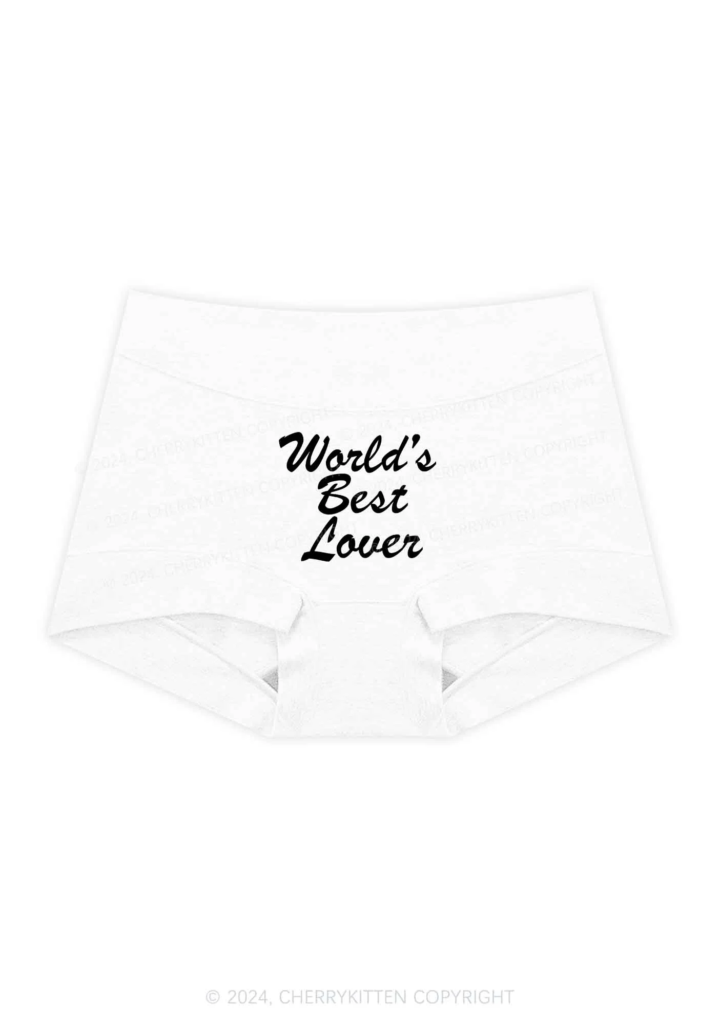 World's Best Lover Y2K Mid Rise Waist Boyshort Cherrykitten - Image 4