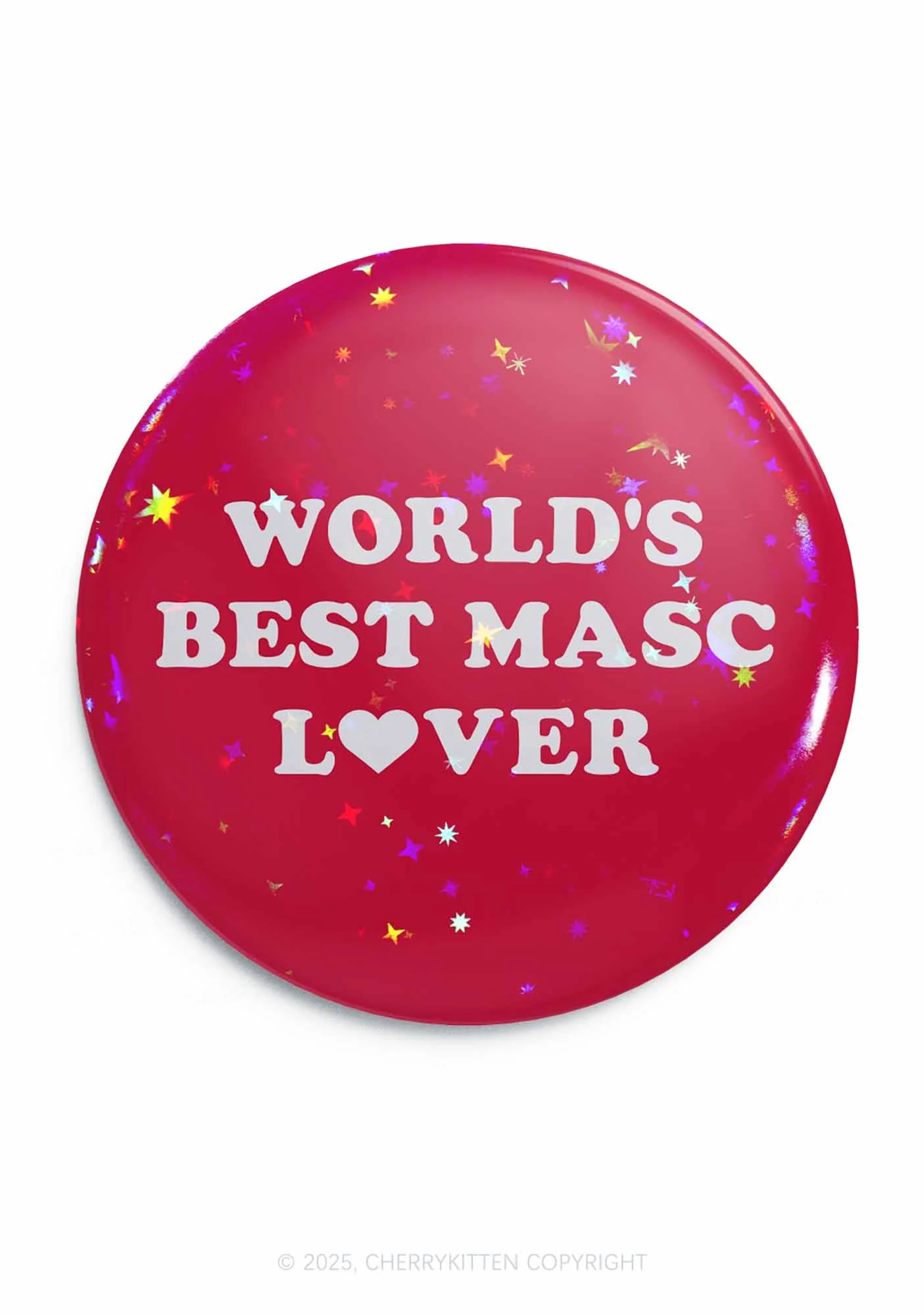 Worlds Best Masc Lover Pride 1Pc Y2K Pin Badge Cherrykitten - Image 3