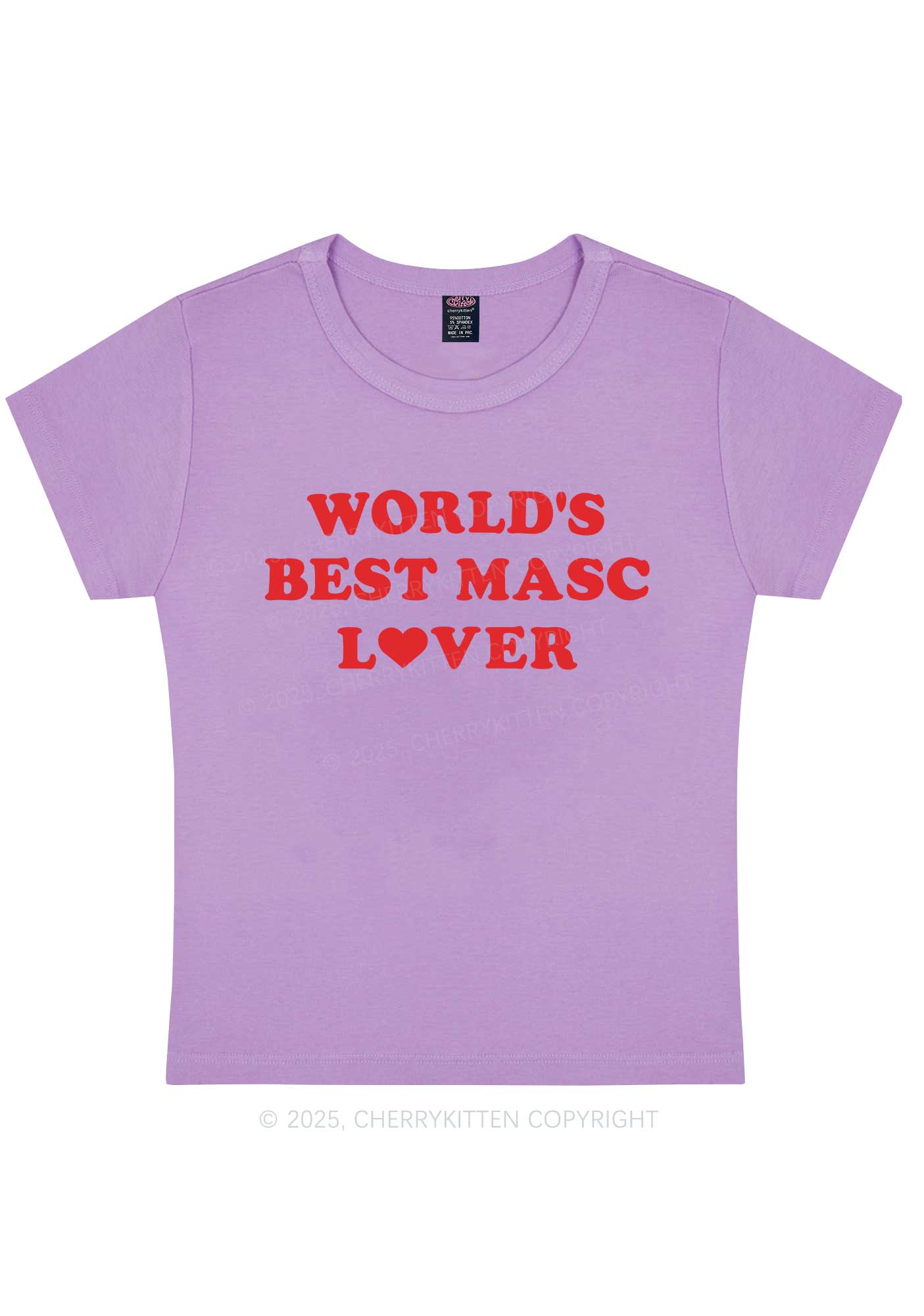 Worlds Best Masc Lover Pride Y2K Baby Tee Cherrykitten - Image 8