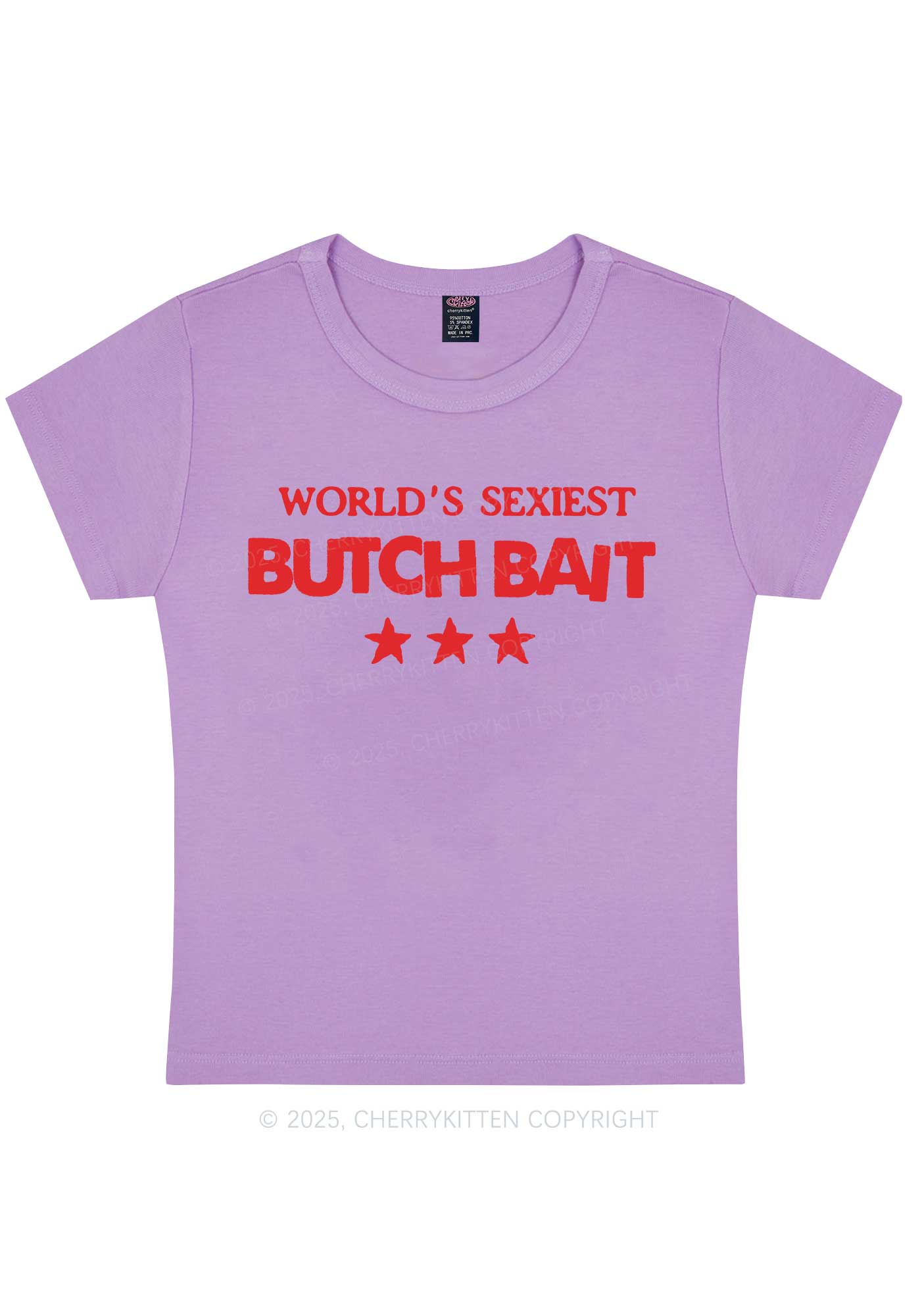 Worlds Sexiest Butch Bait Pride Y2K Baby Tee Cherrykitten - Image 8