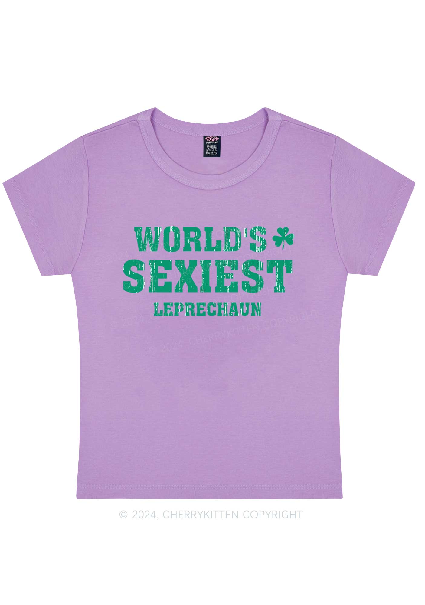 Worlds Sexiest Leprechaun St Patricks Y2K Baby Tee Cherrykitten - Image 7