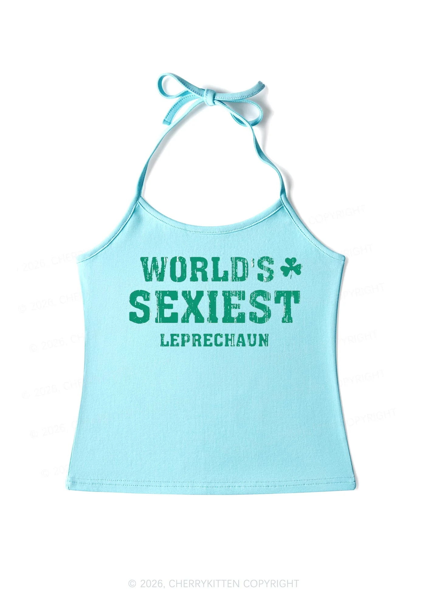 Worlds Sexiest Leprechaun St Patricks Y2K Halter Neck Cami Cherrykitten - Image 6
