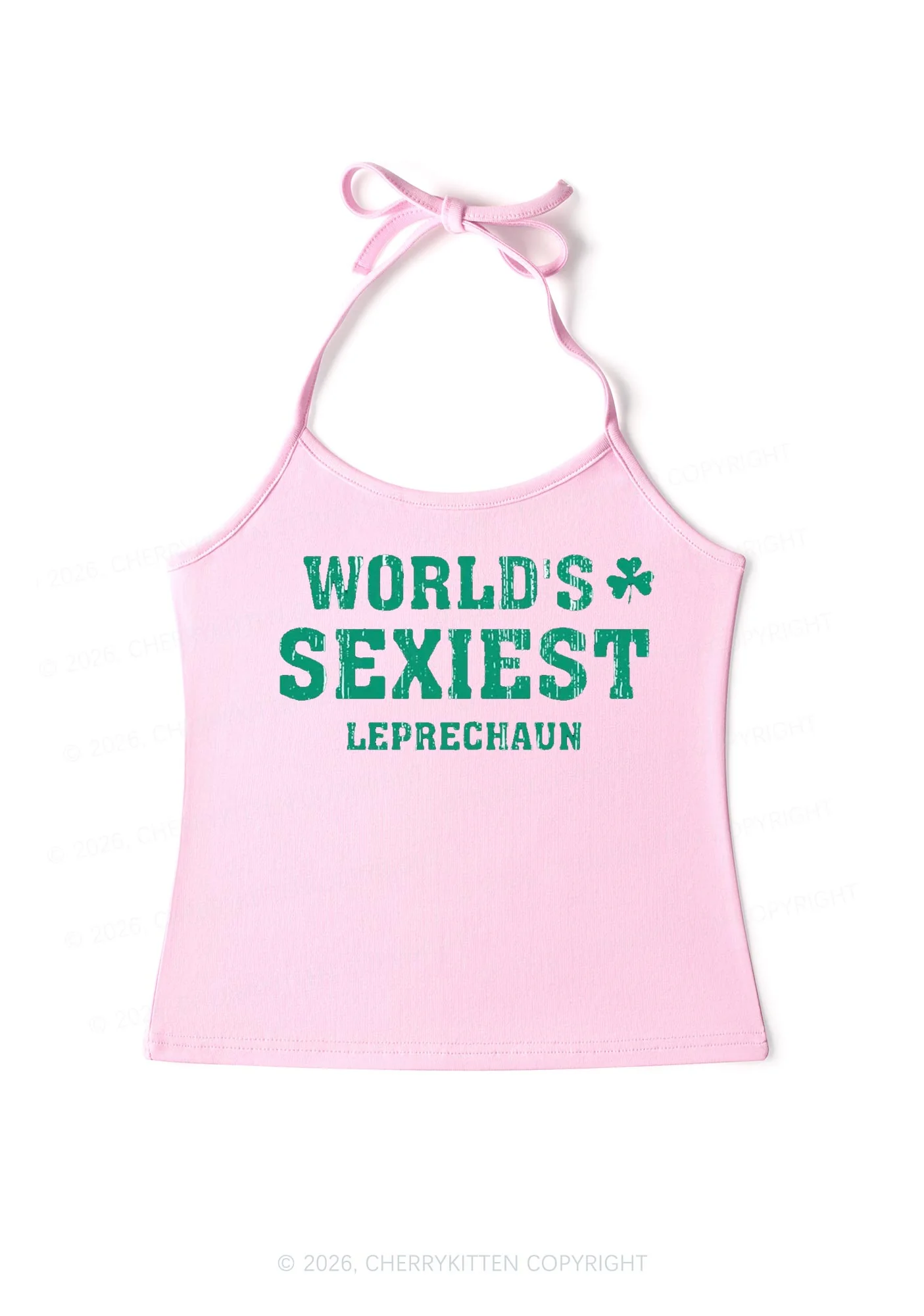 Worlds Sexiest Leprechaun St Patricks Y2K Halter Neck Cami Cherrykitten - Image 7