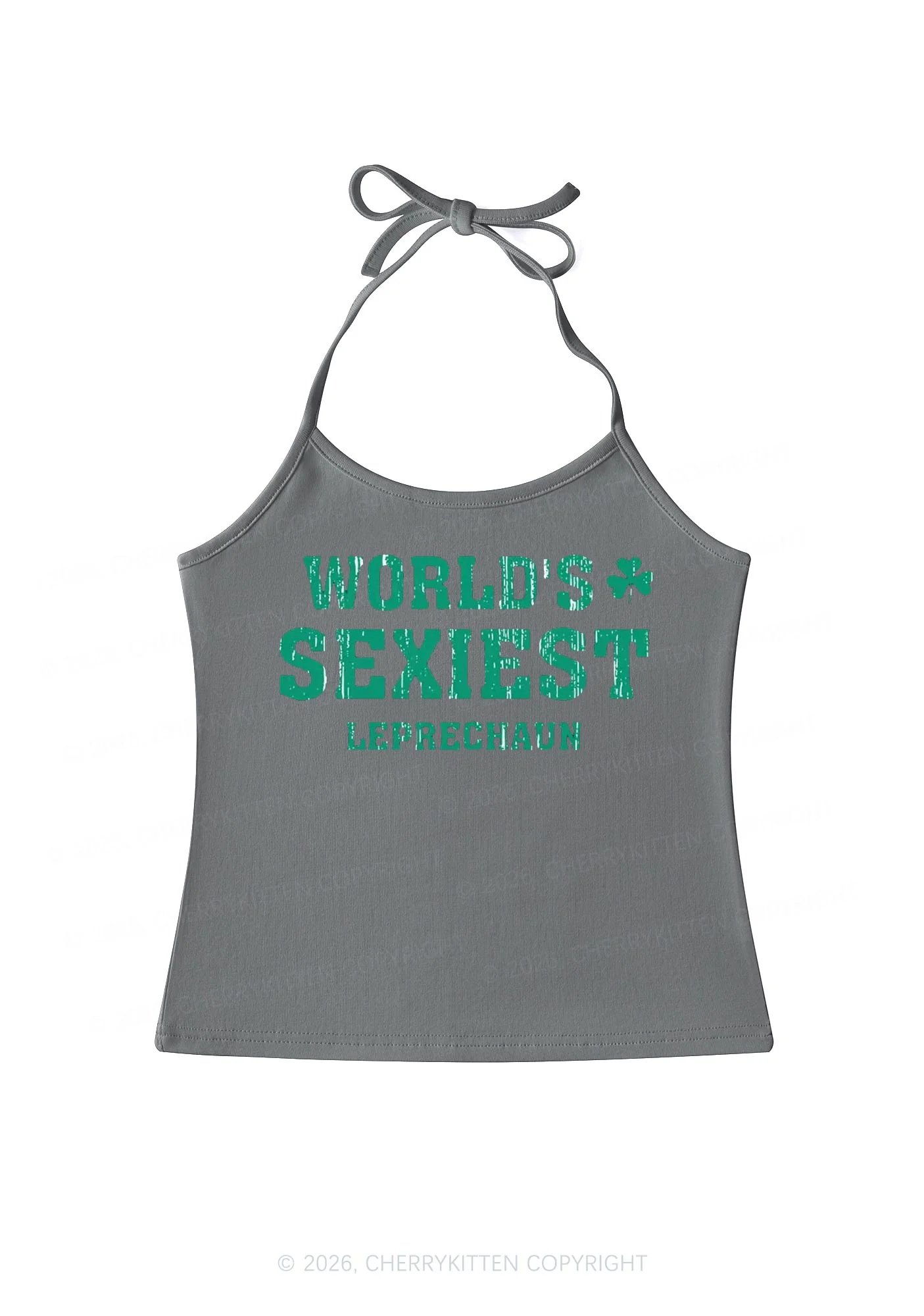 Worlds Sexiest Leprechaun St Patricks Y2K Halter Neck Cami Cherrykitten - Image 8