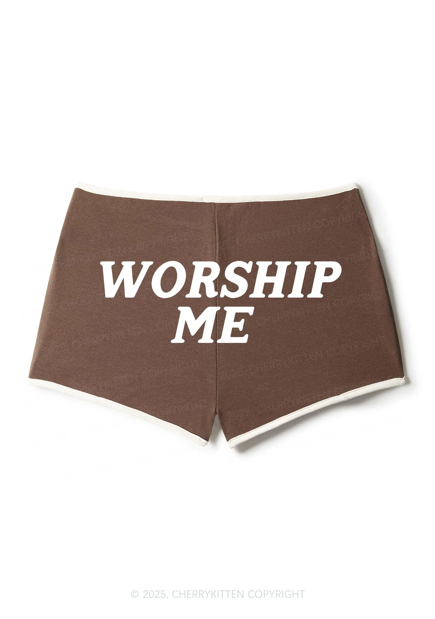 Worship Me Y2K Contrast Mini Shorts Cherrykitten - Image 3