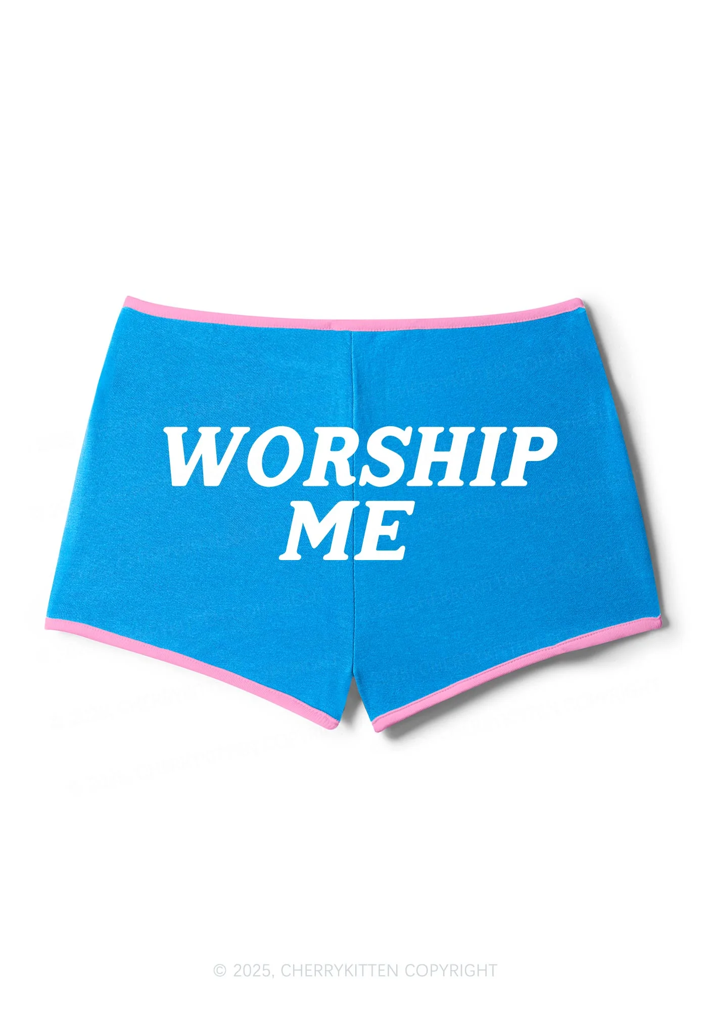 Worship Me Y2K Contrast Mini Shorts Cherrykitten - Image 4