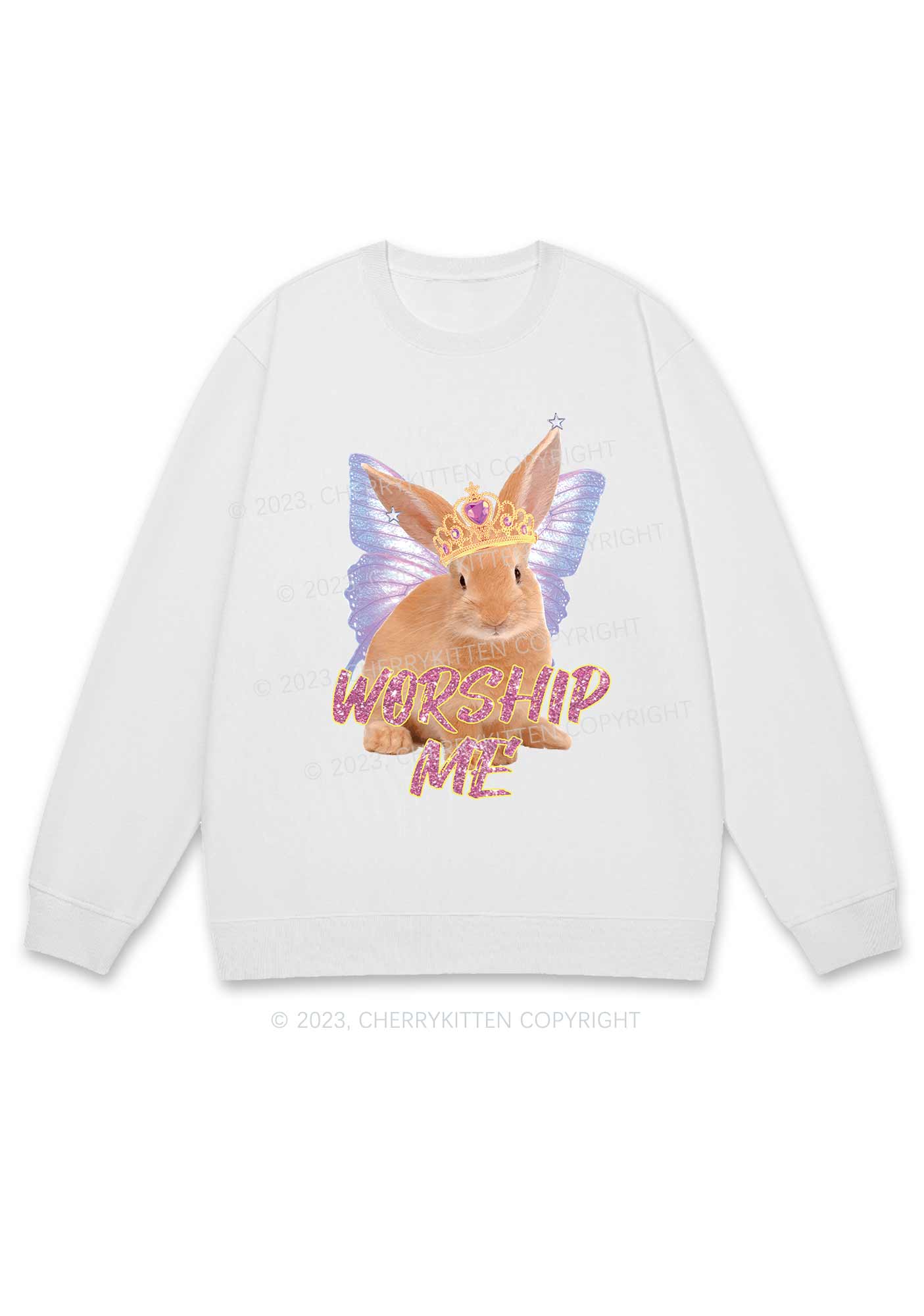 Worship Me Y2K Sweatshirt Cherrykitten - Image 3