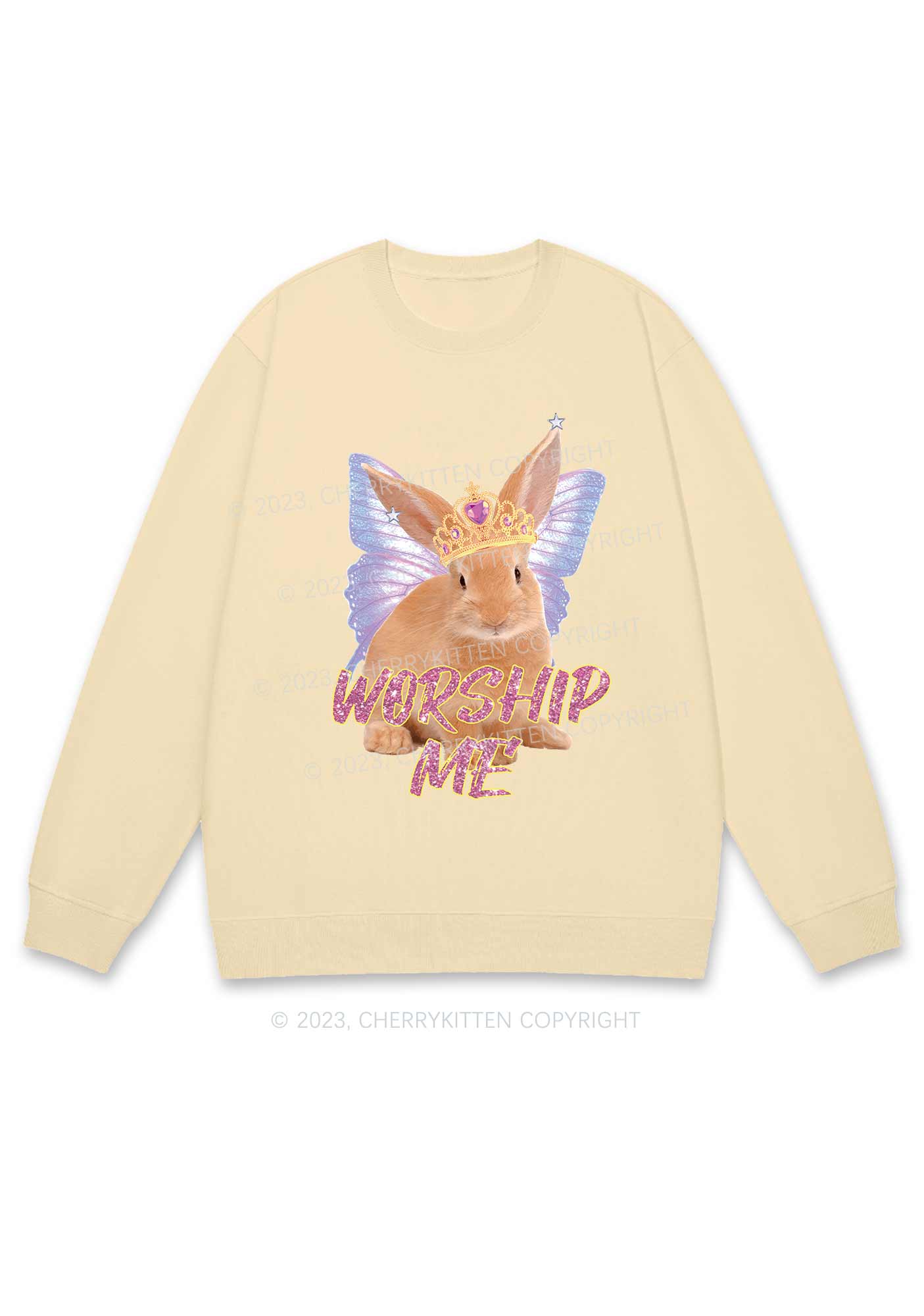 Worship Me Y2K Sweatshirt Cherrykitten - Image 4