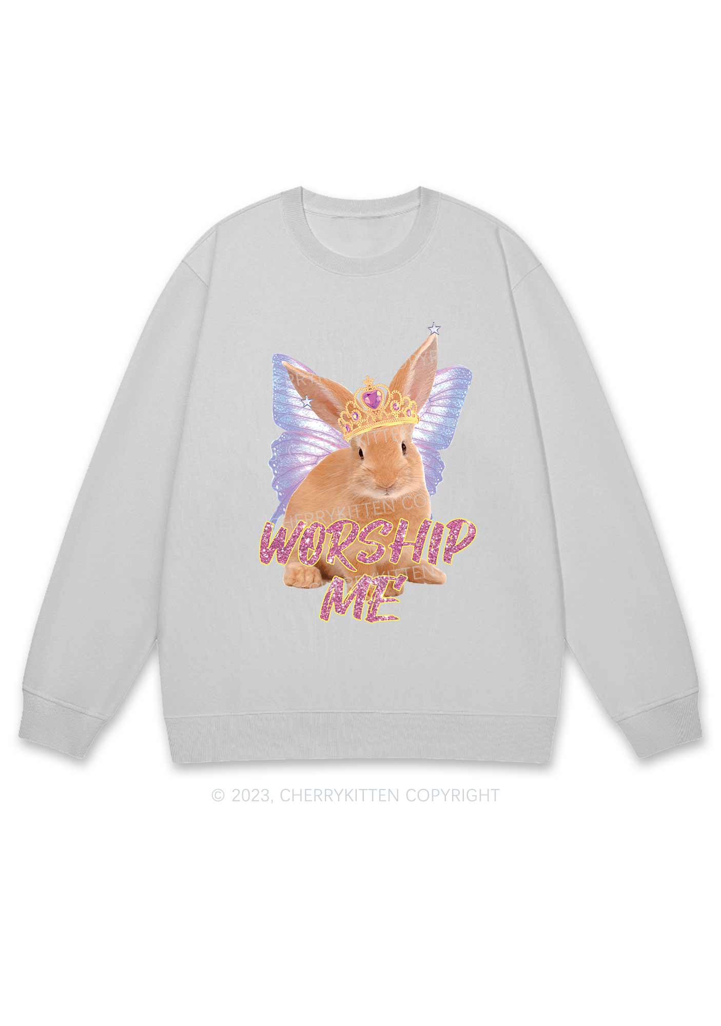 Worship Me Y2K Sweatshirt Cherrykitten - Image 5