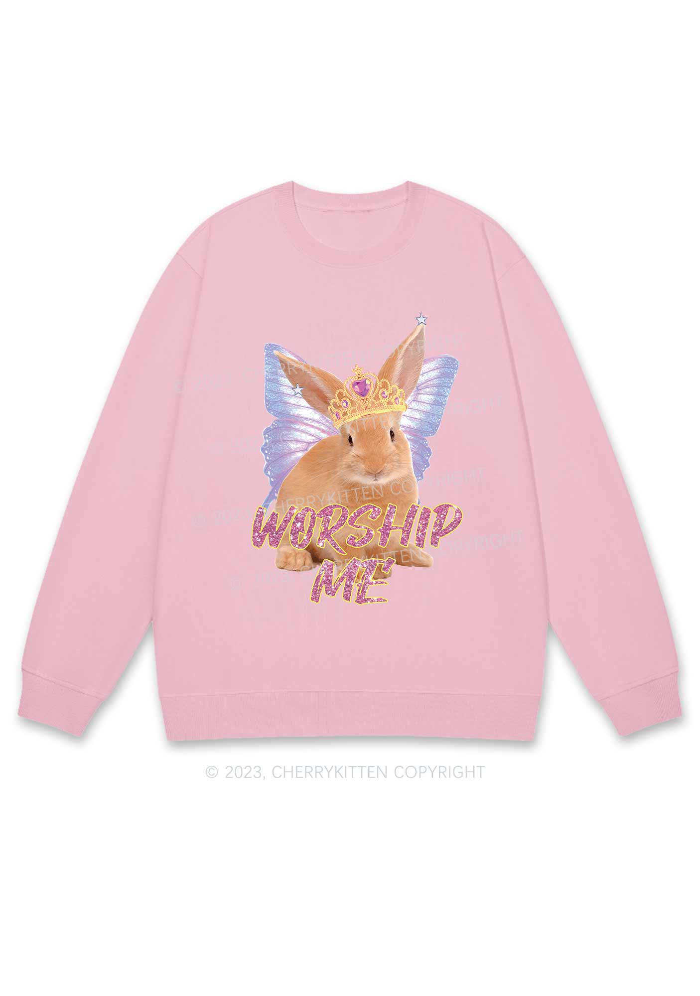 Worship Me Y2K Sweatshirt Cherrykitten - Image 6