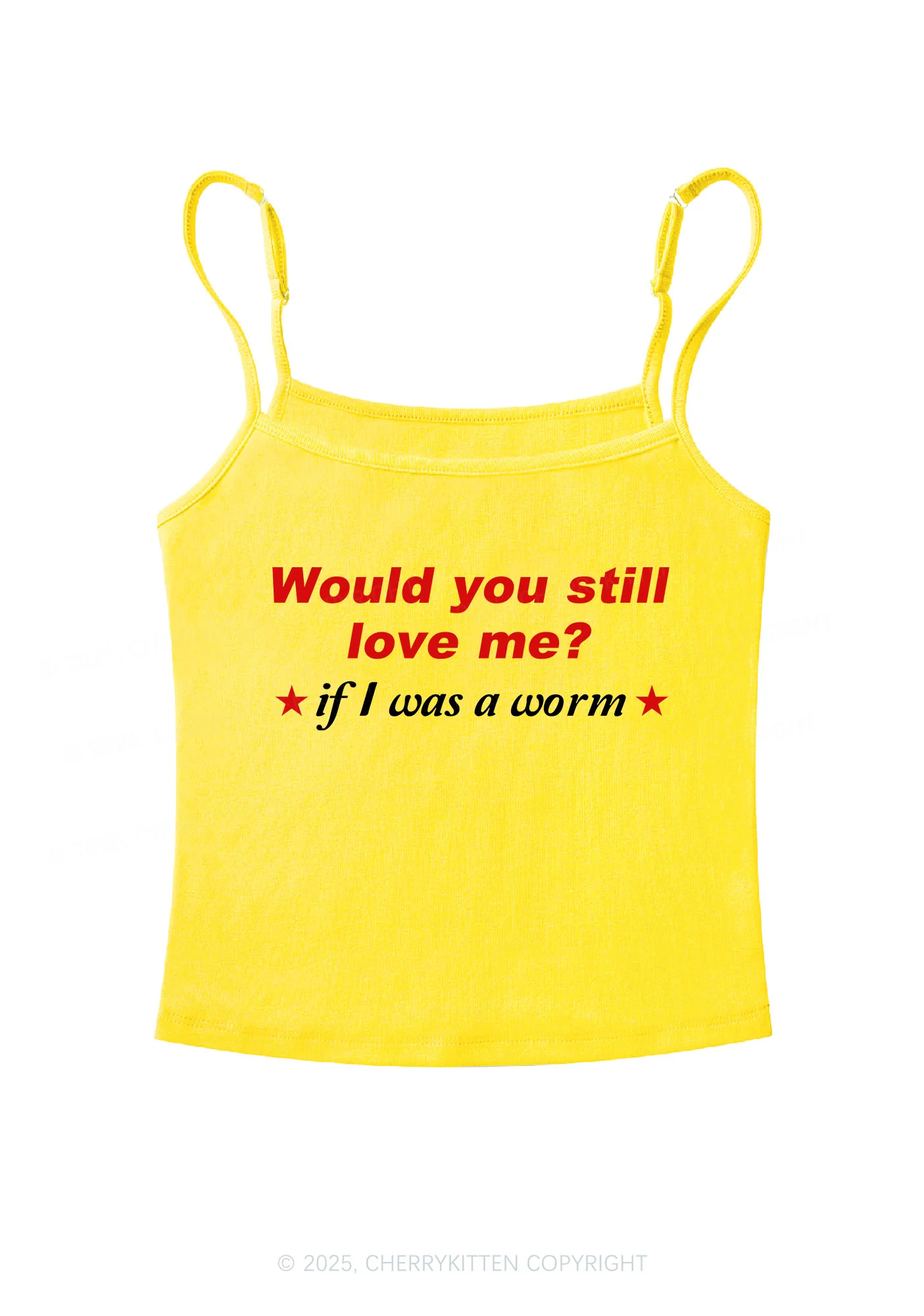 Would You Love Me Y2K Spaghetti Strap Cami Cherrykitten - Image 6