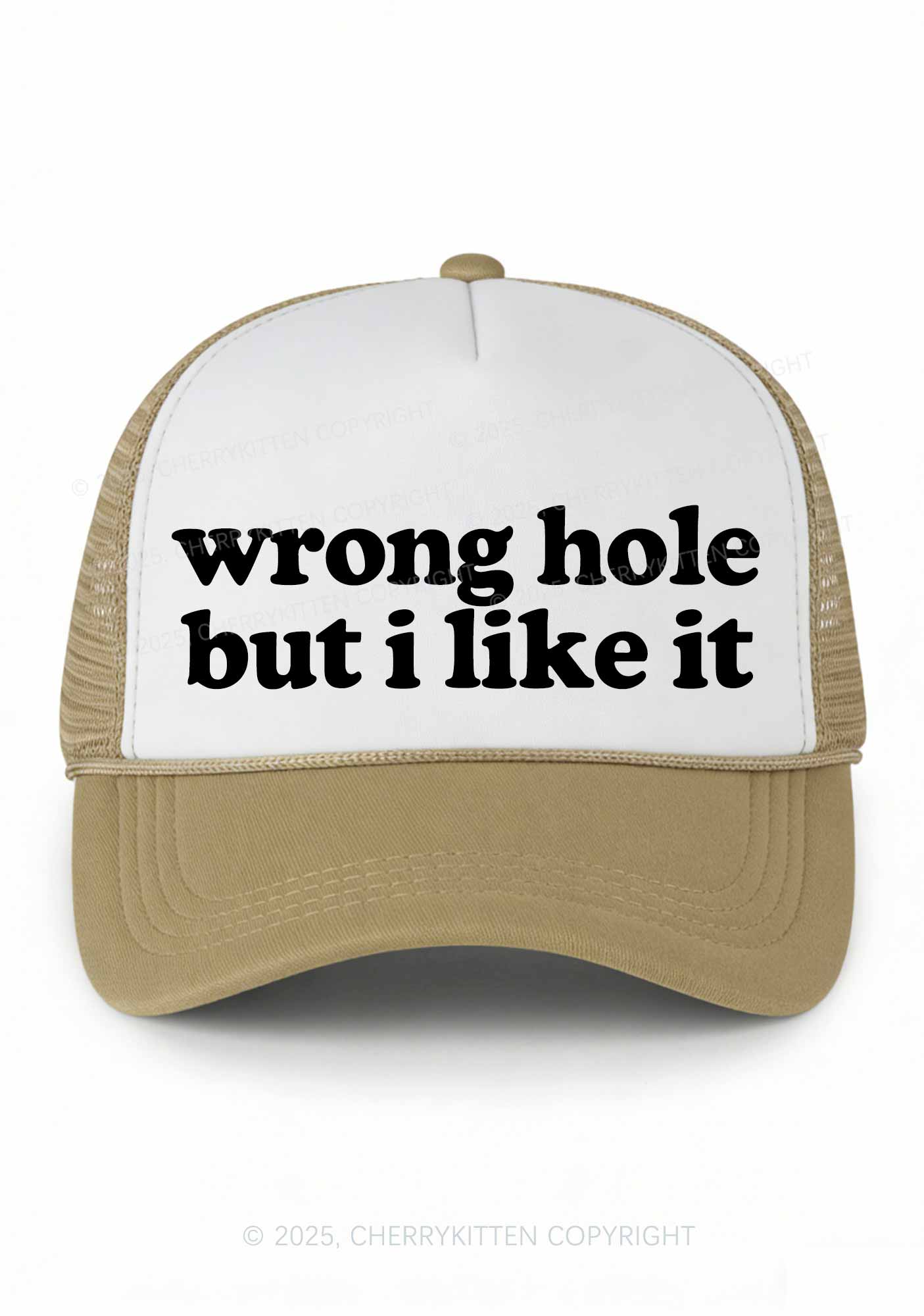 Wrong Hole Y2K Colorblock Trucker Hat Cherrykitten - Image 5