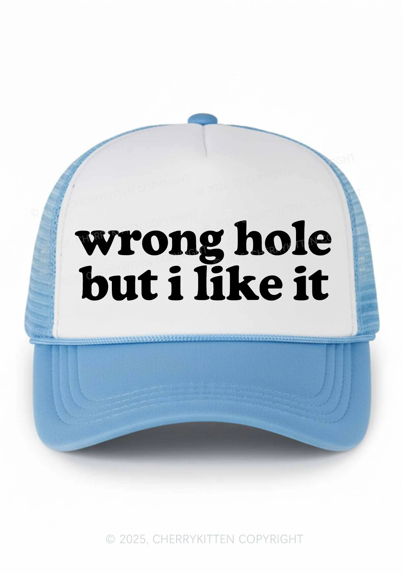 Wrong Hole Y2K Colorblock Trucker Hat Cherrykitten - Image 6