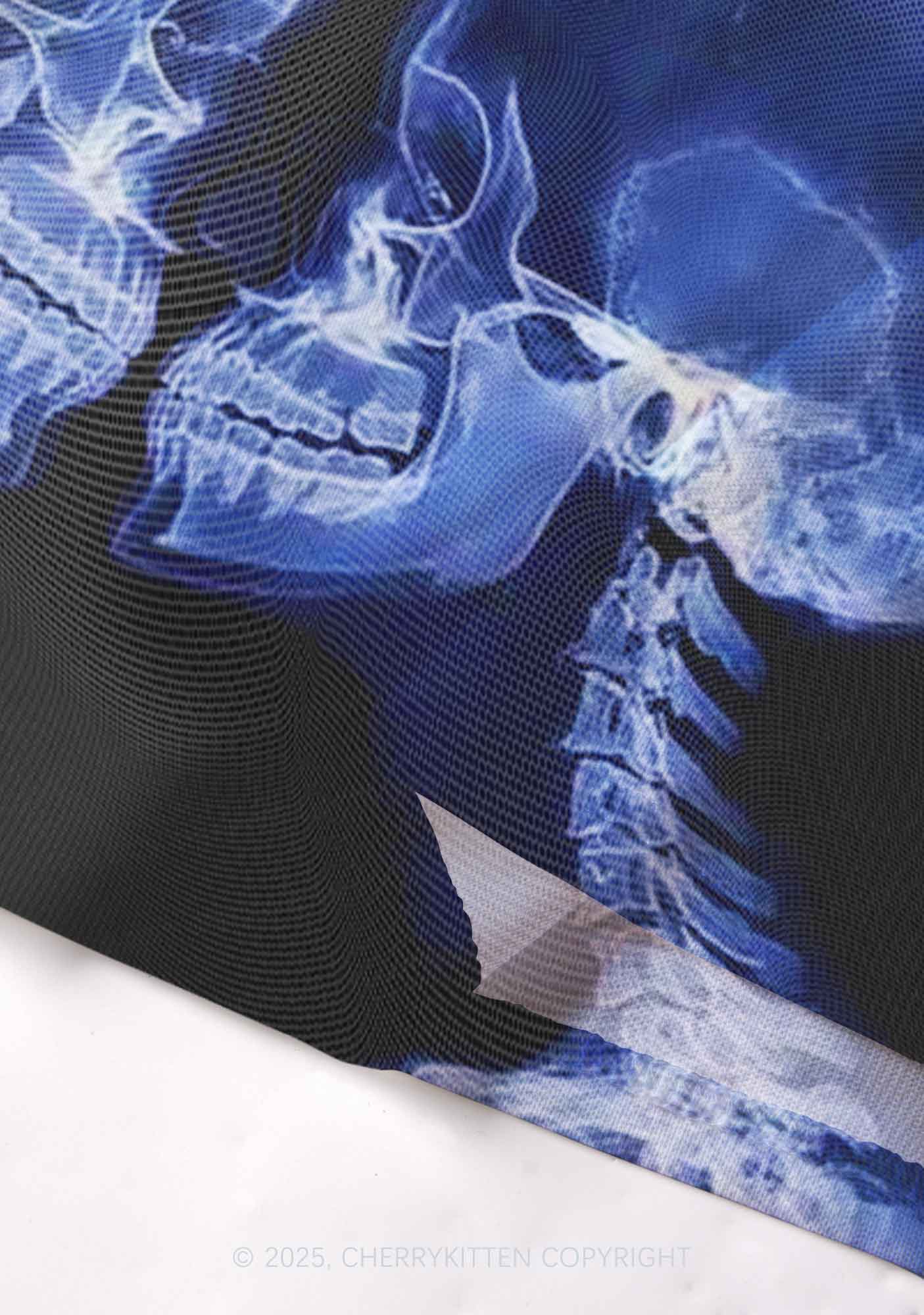 X Ray Skull Kiss Y2K Mesh Cami Tank Cherrykitten - Image 4