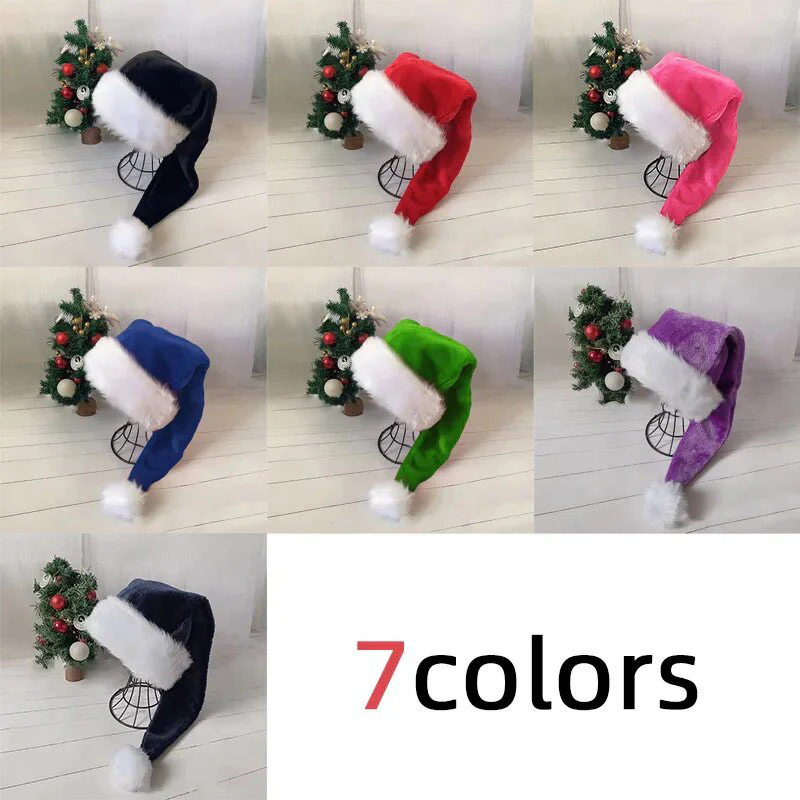 Y2K 75cm Long Plush Christmas Hat - Image 2