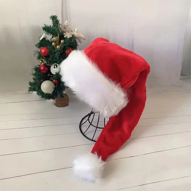 Y2K 75cm Long Plush Christmas Hat - Image 3