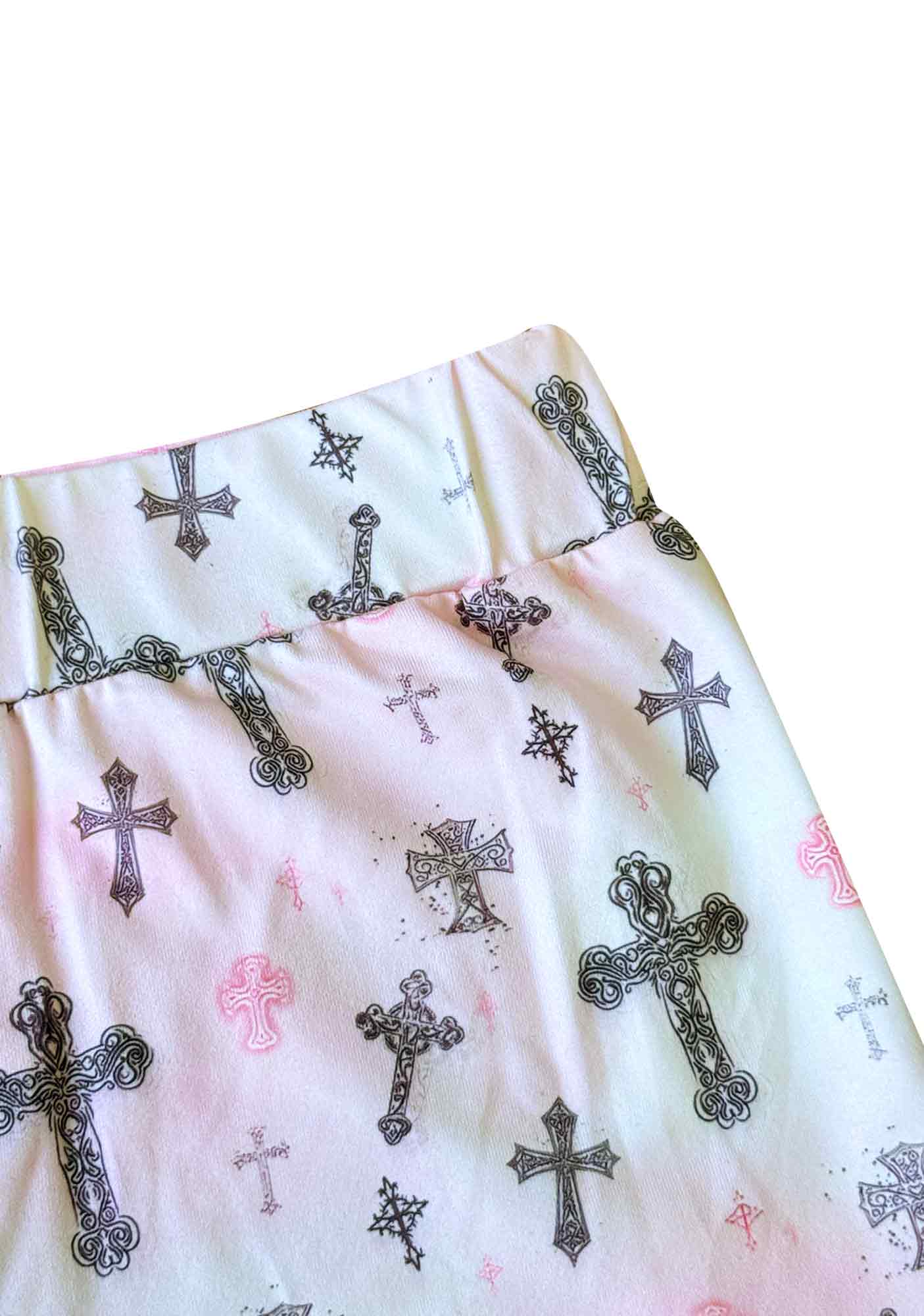 Y2K Cross Print Shorts Cherrykitten - Image 3