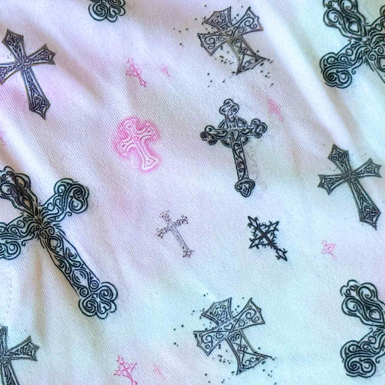 Y2K Cross Print Shorts Cherrykitten - Image 4