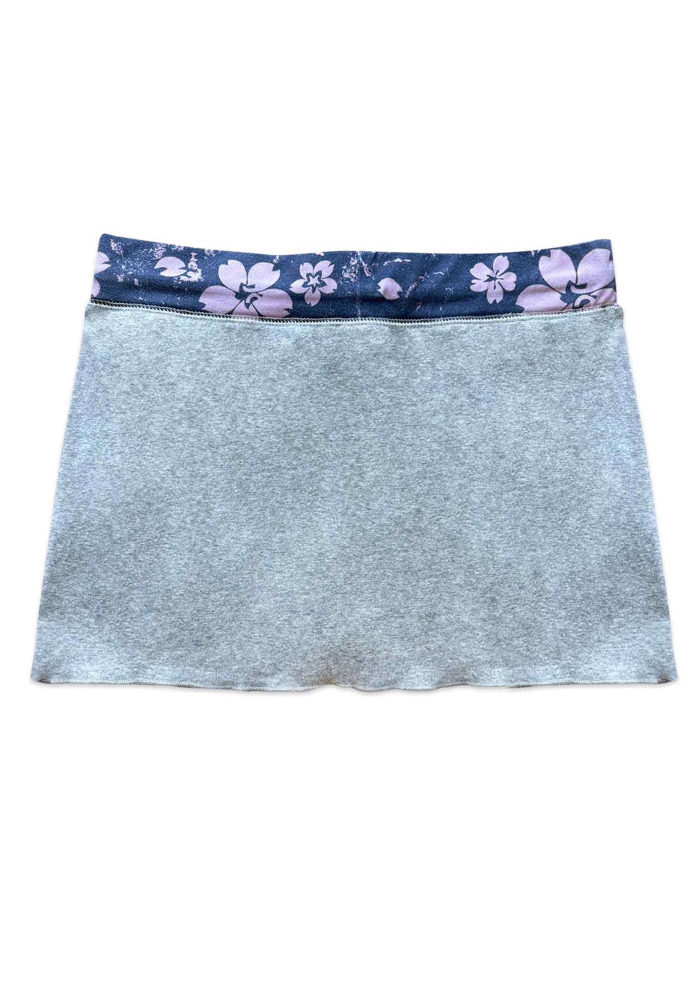 Y2K Grey Printed Patch Skirt Cherrykitten - Image 3