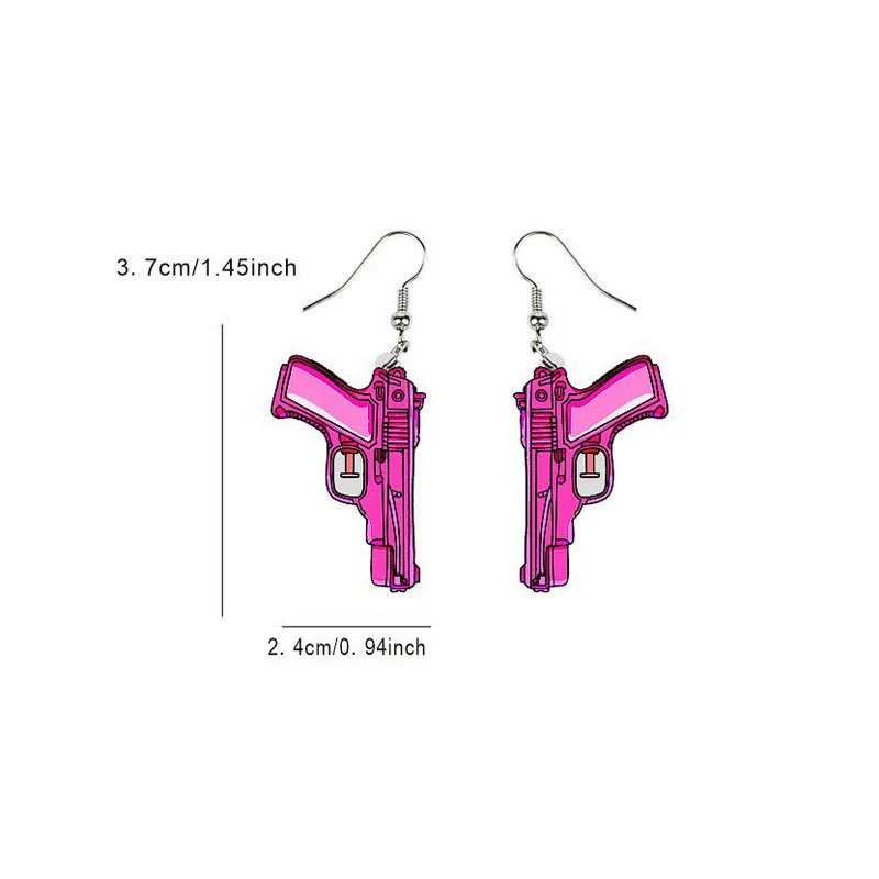 Y2K Pink Shoot Earrings Cherrykitten - Image 2