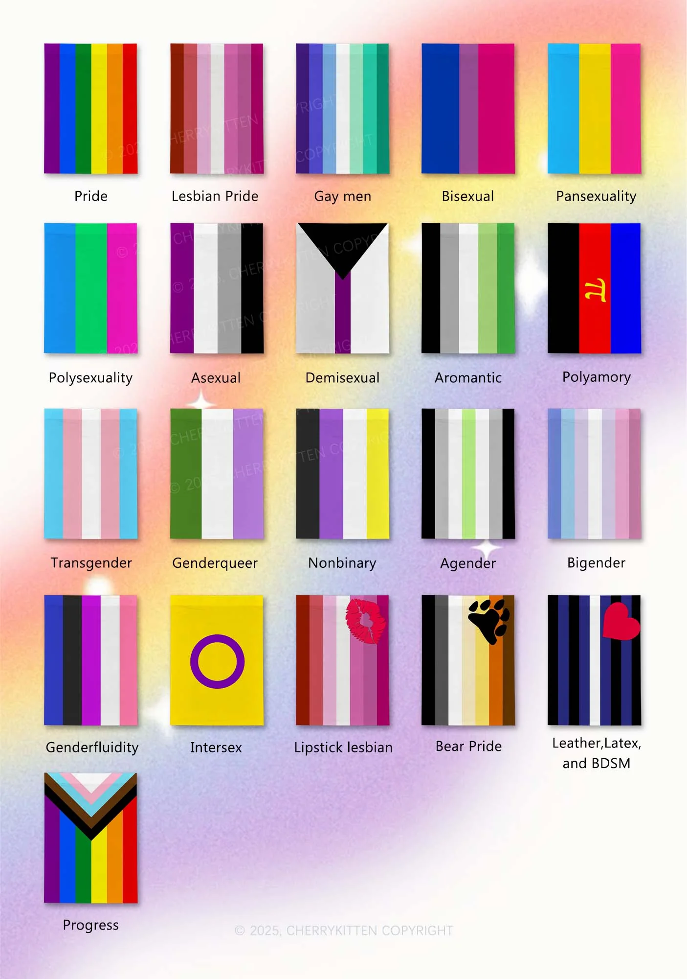 Y2K Pride Garden Flags Cherrykitten - Image 2