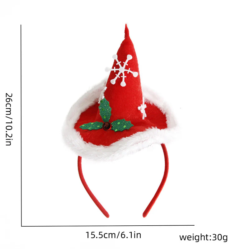 Y2K Snowflake Christmas Hat Hairband - Image 2