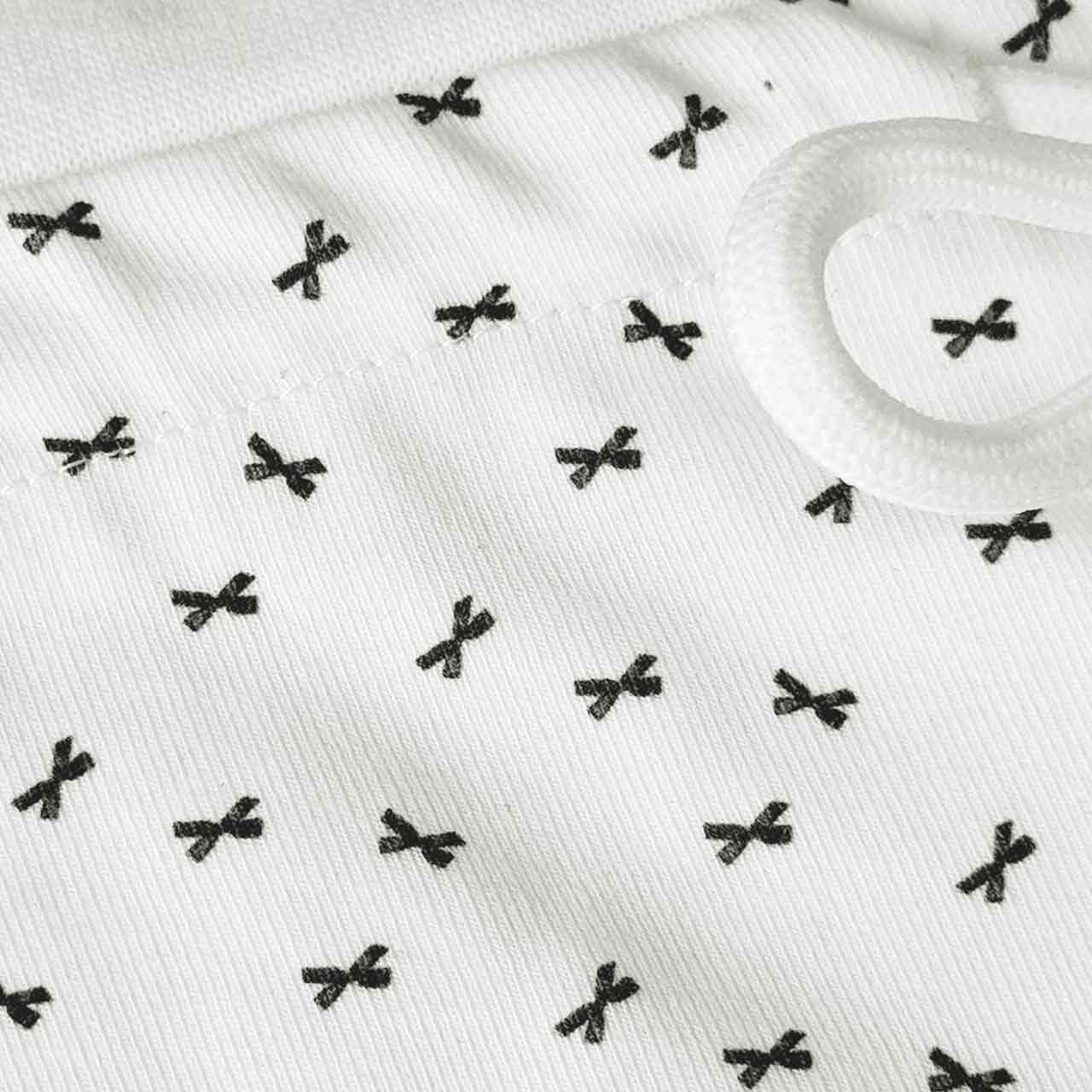 Y2K White Bow Print Shorts Cherrykitten - Image 3