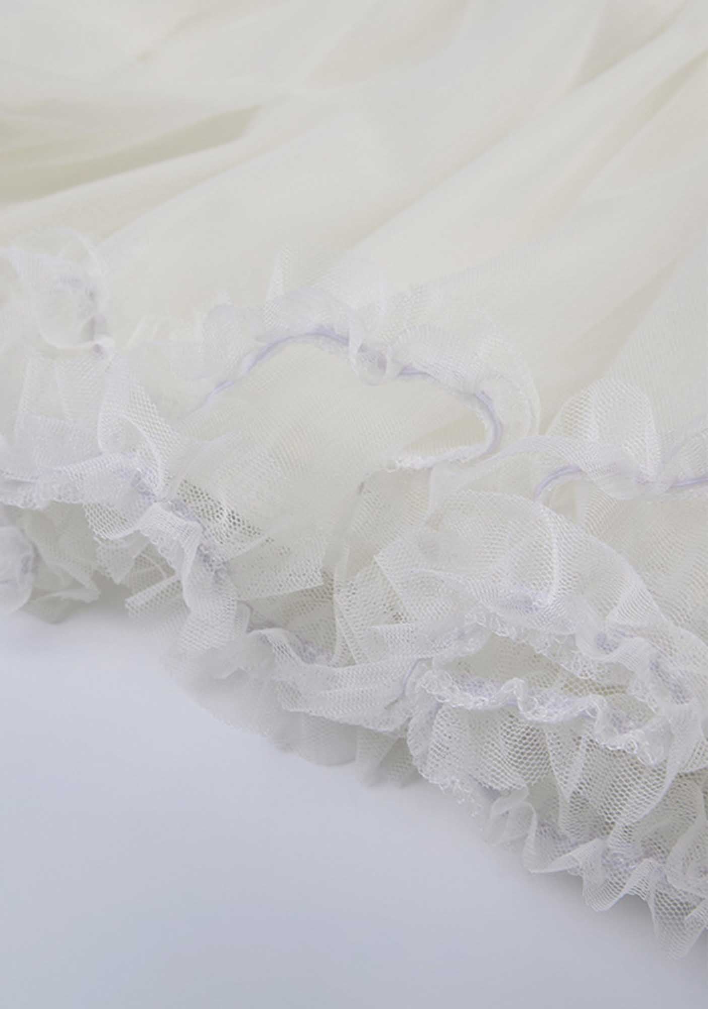 Y2K White Mesh Low Waist Mini Skirt Cherrykitten - Image 5