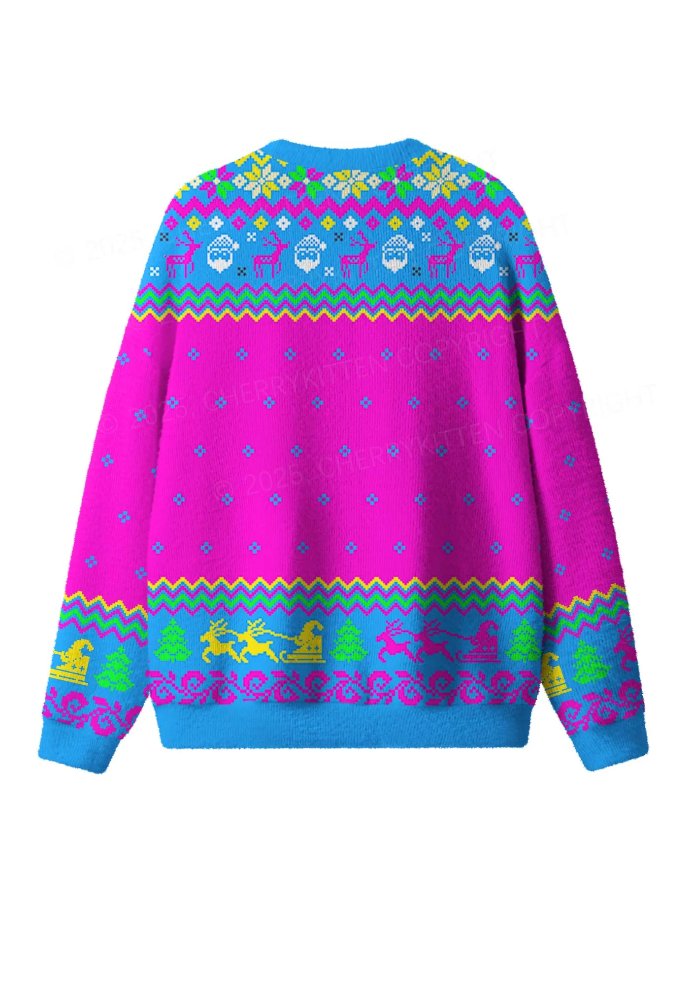 Ya Filthy Animal Y2K Christmas Knit Sweatshirt Cherrykitten - Image 2
