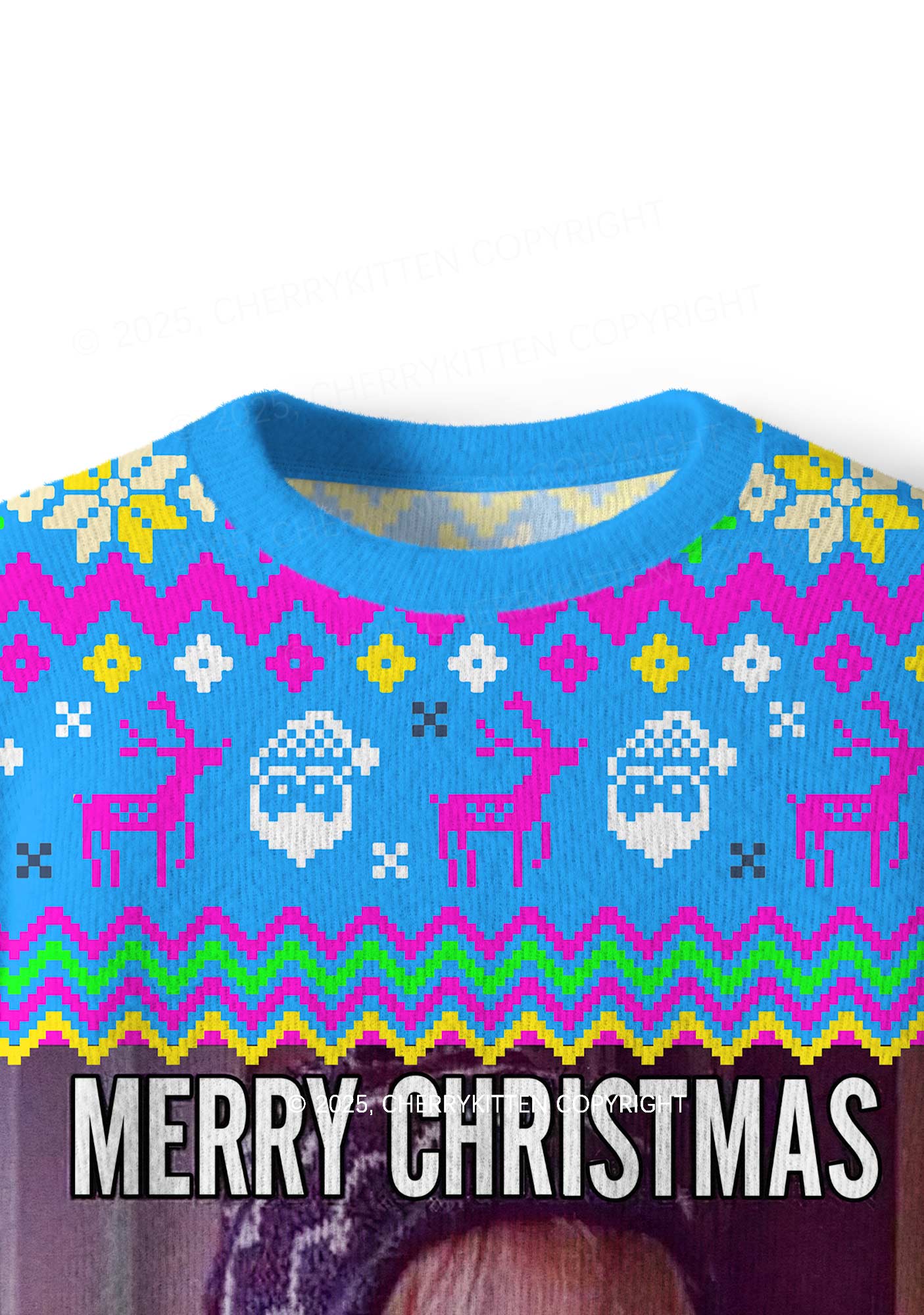 Ya Filthy Animal Y2K Christmas Knit Sweatshirt Cherrykitten - Image 4