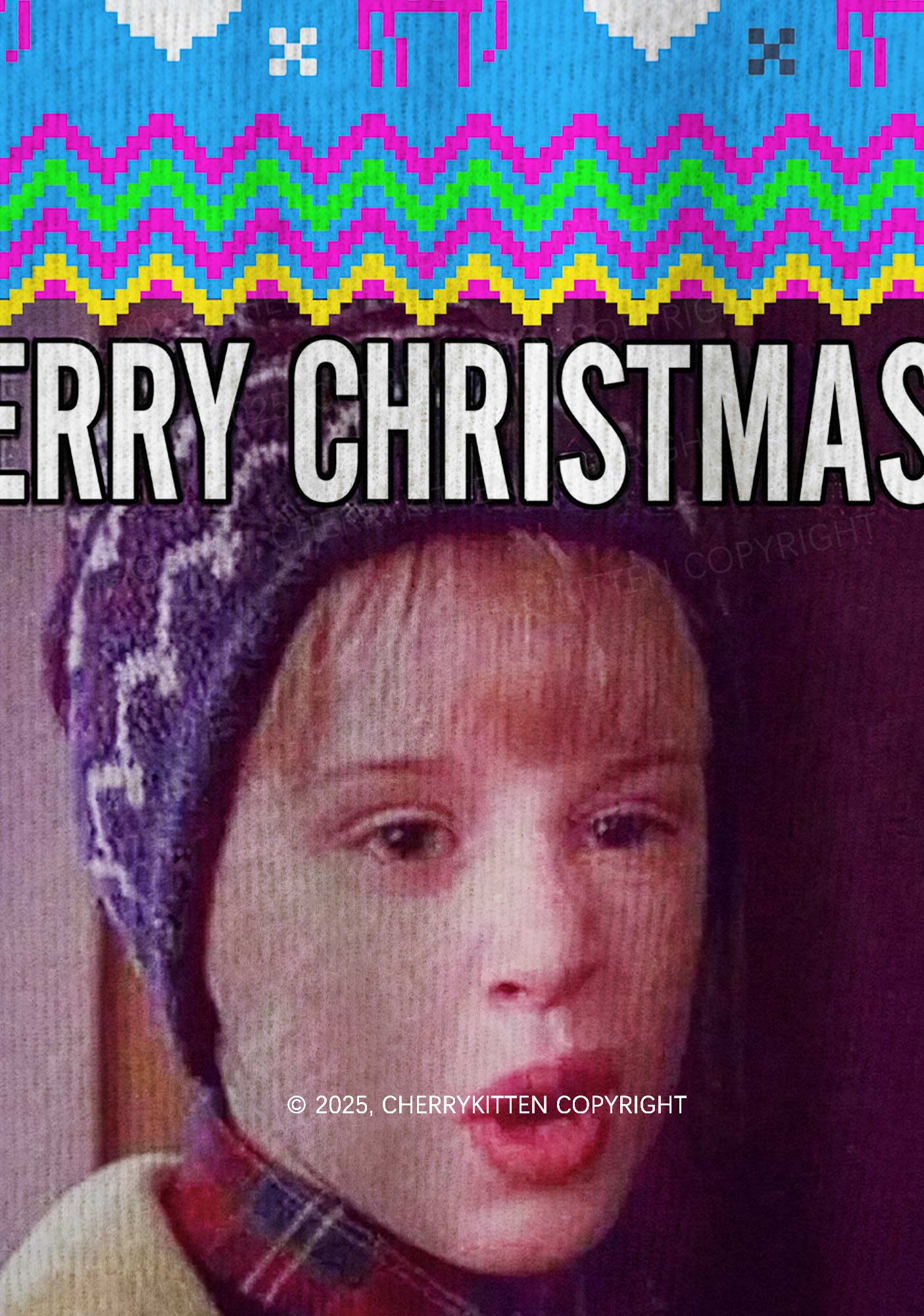 Ya Filthy Animal Y2K Christmas Knit Sweatshirt Cherrykitten - Image 5