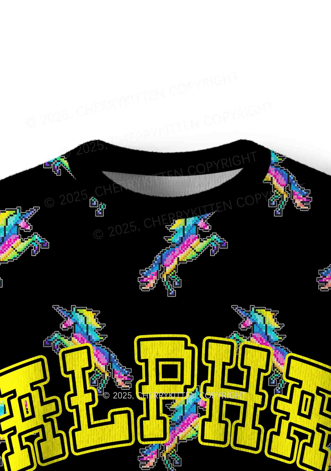 Yellow Alpha Male Y2K Christmas Knit Sweatshirt Cherrykitten - Image 5
